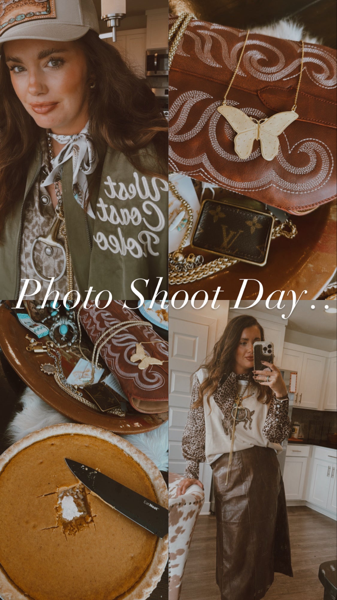 Washed Leather Midi Skirt