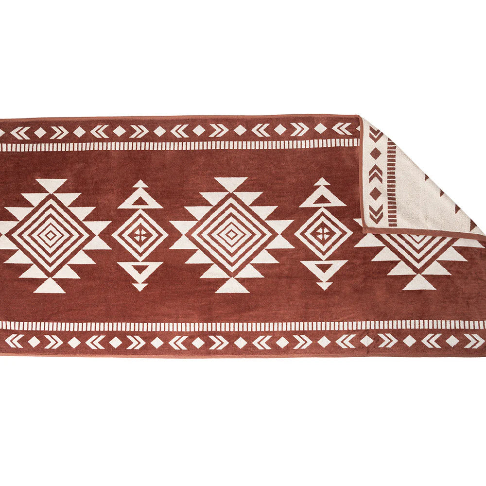 Rust Aztec Mesa Towel