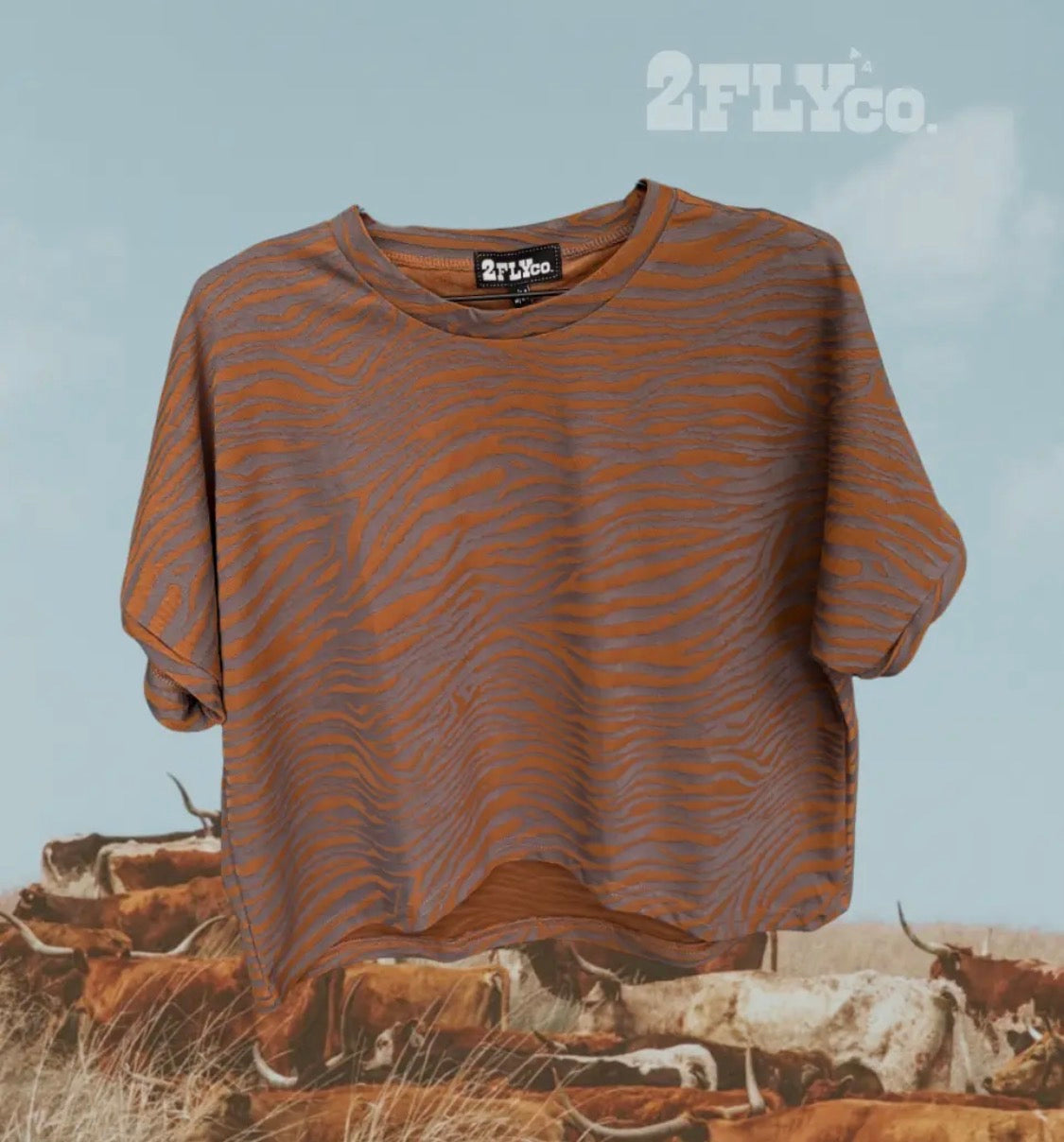 Rust Zebra Top