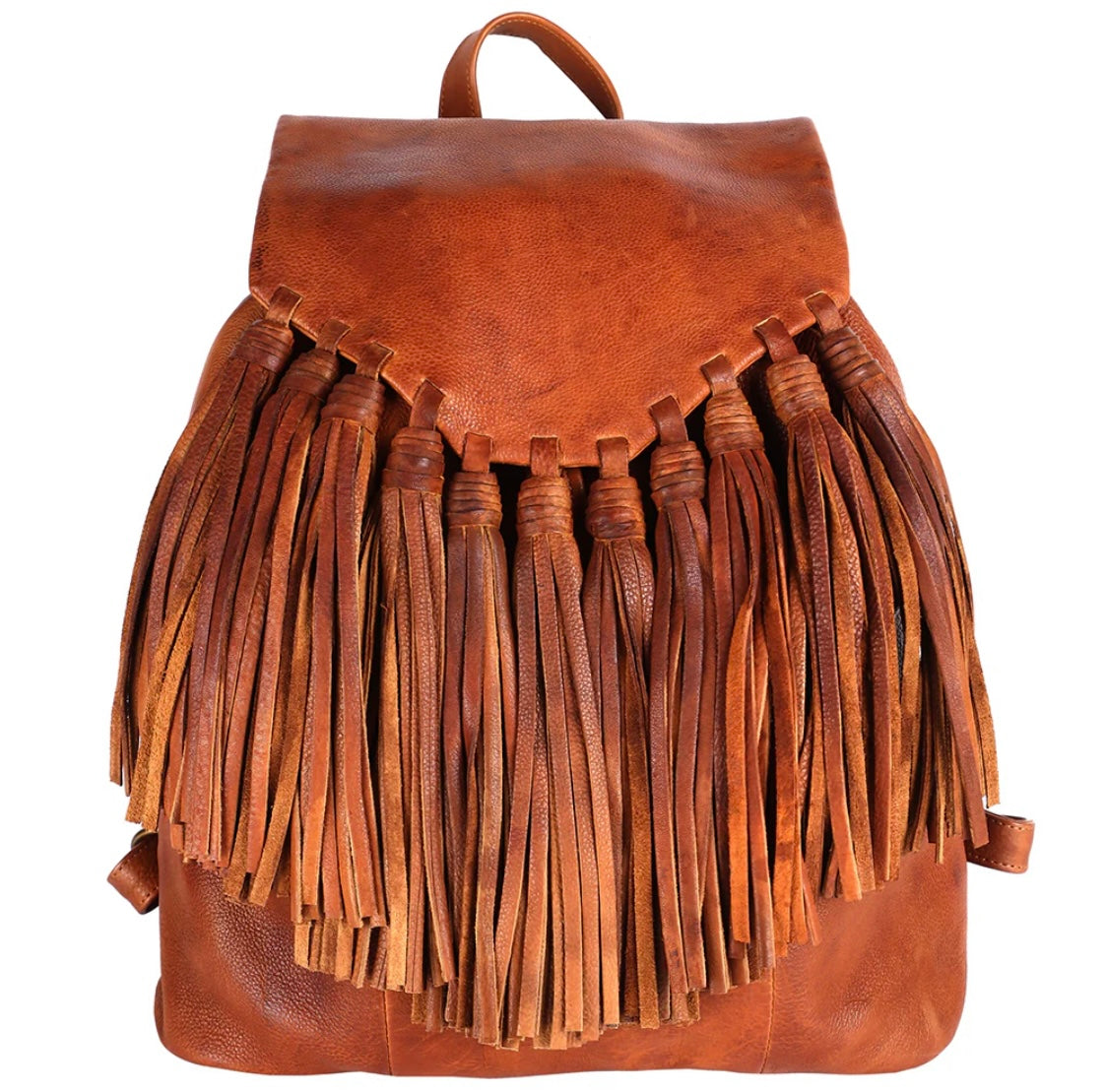 Urban Leather Fringe Backpack