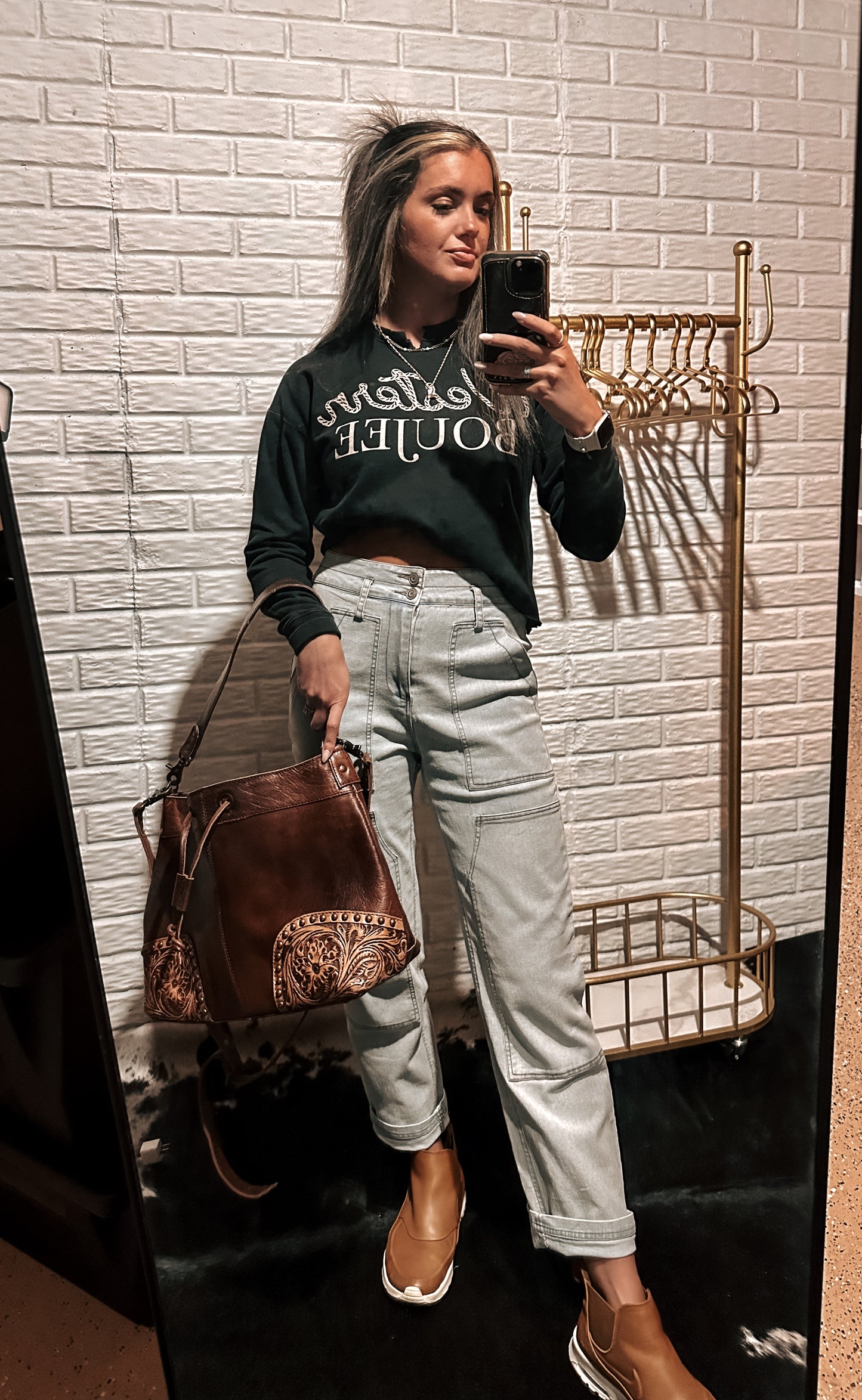 Straight Leg Cargo Jeans
