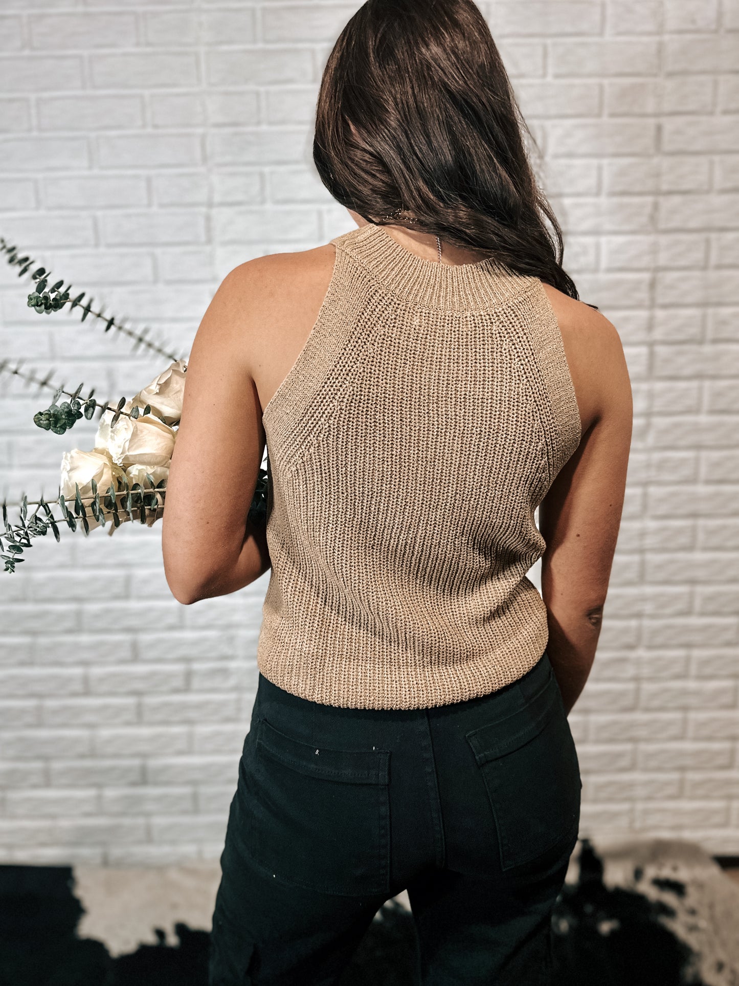 Cappuccino Halter Neck Tank