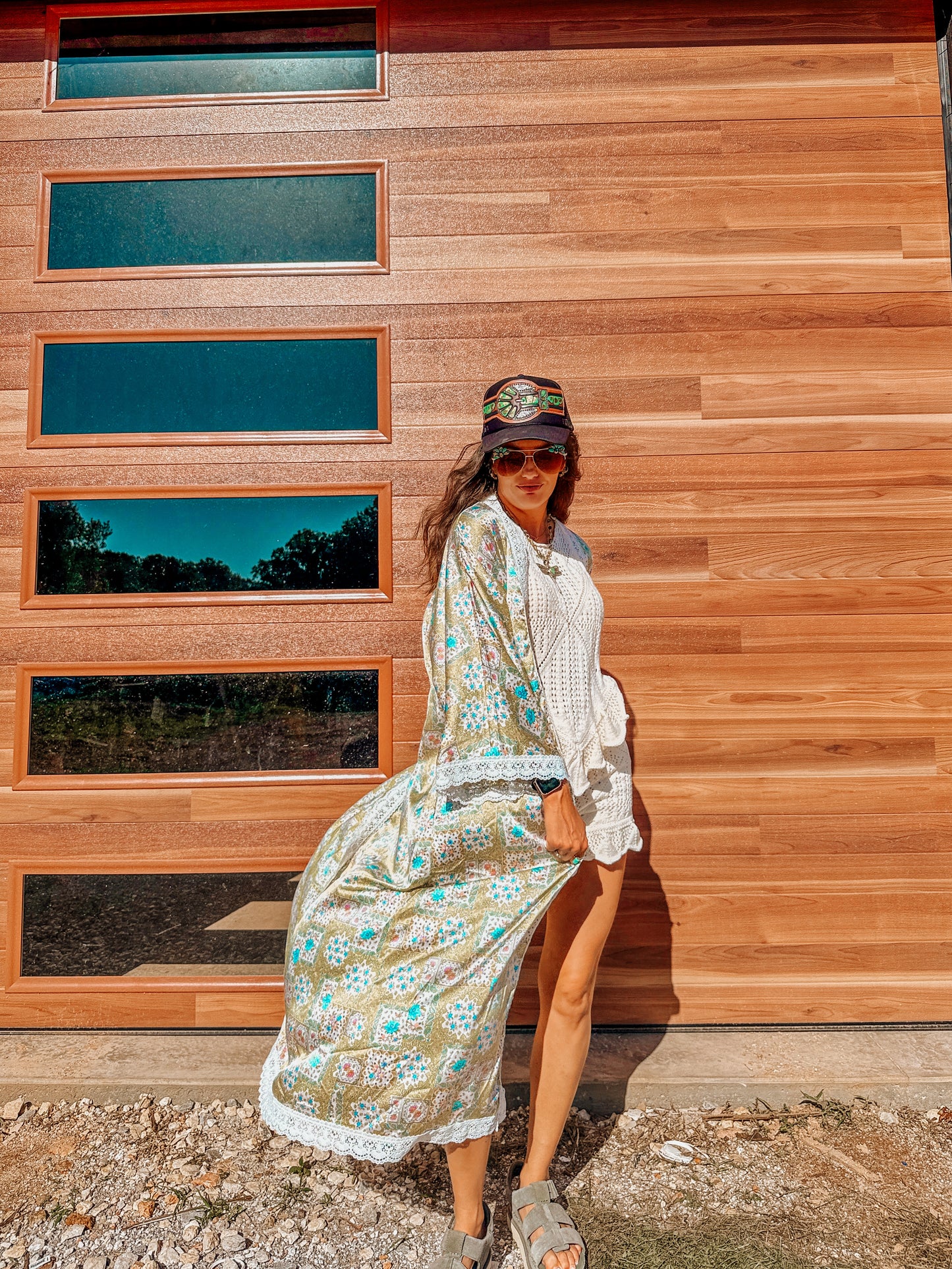 Patchwork Matcha Lace Kimono