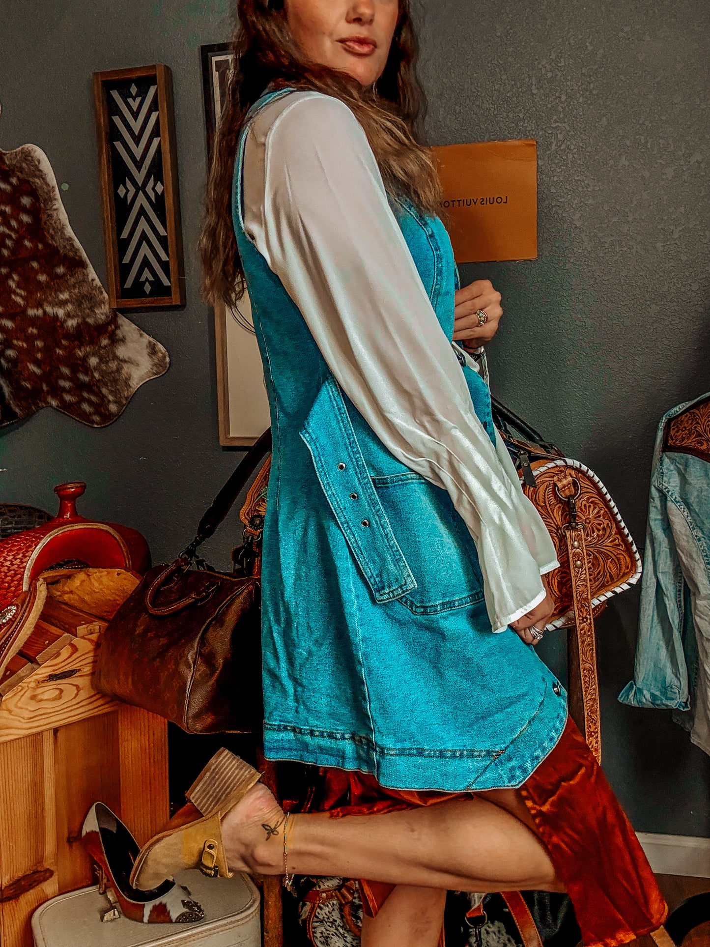 Denim Button Up Dress
