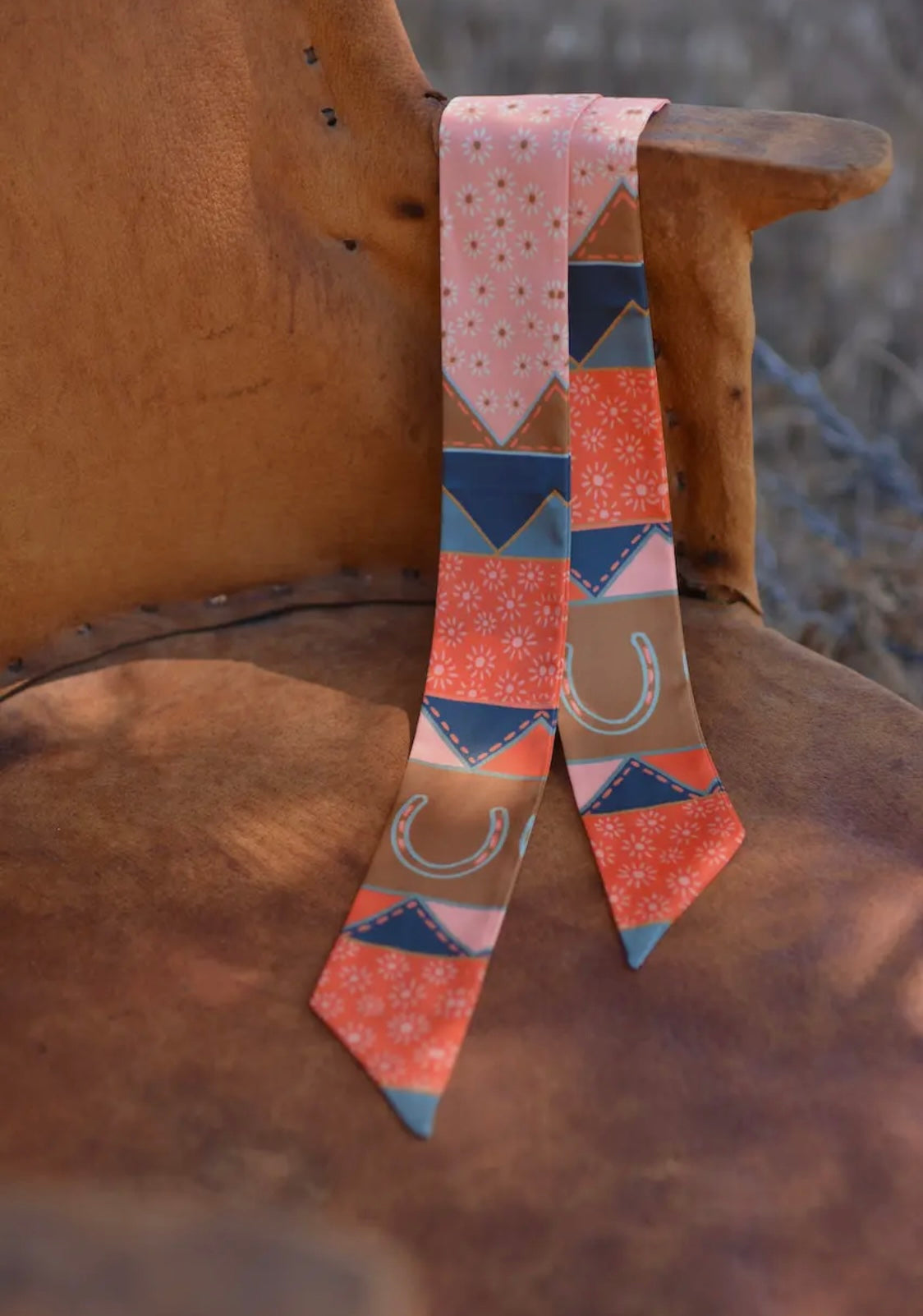 Frontier Bound Quilted Patchwork Silk Twilly
