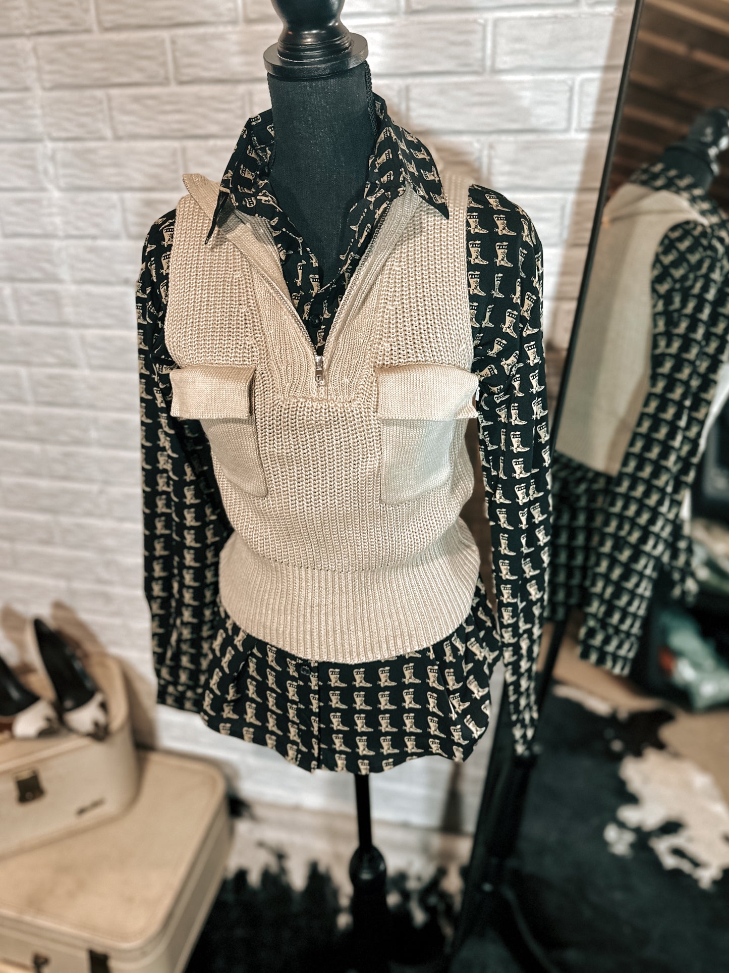 Half Zip Vest Tank