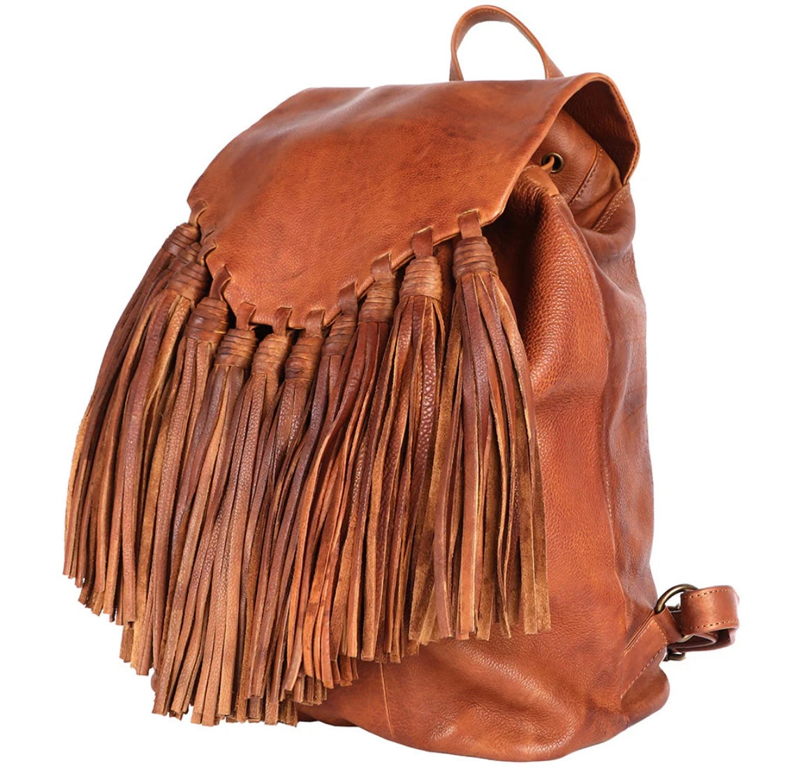 Urban Leather Fringe Backpack