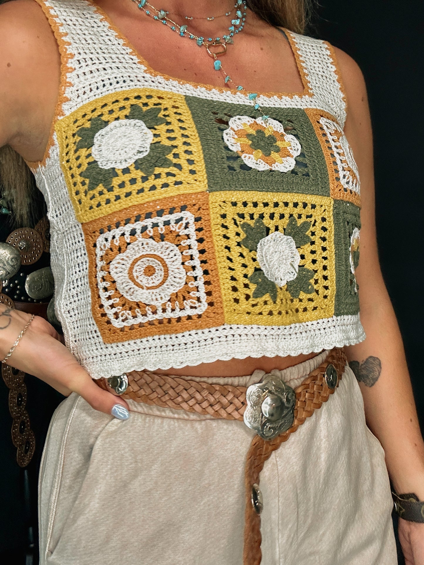 Faire & Square Crochet Top