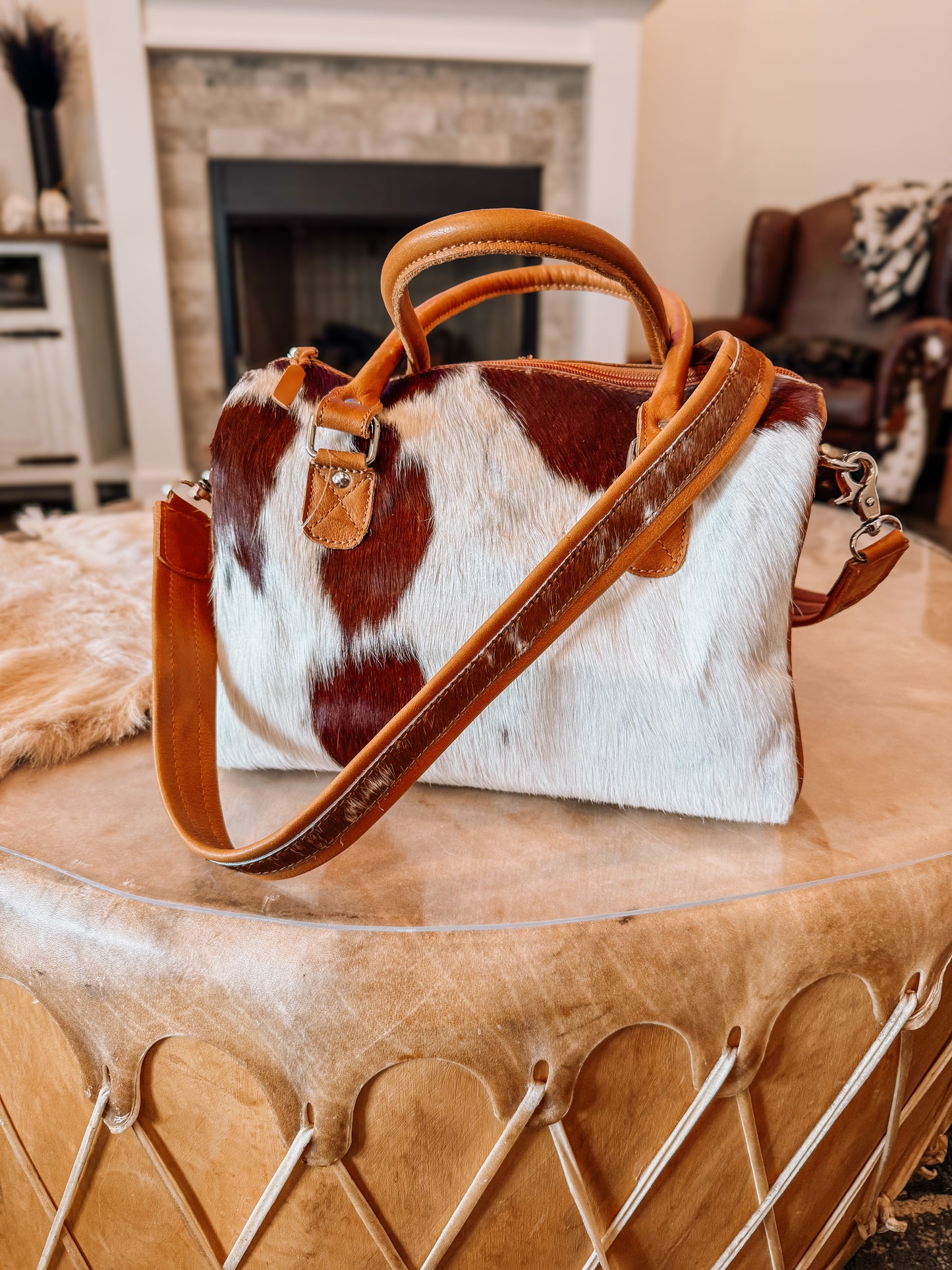 Cowhide Speedy Tote