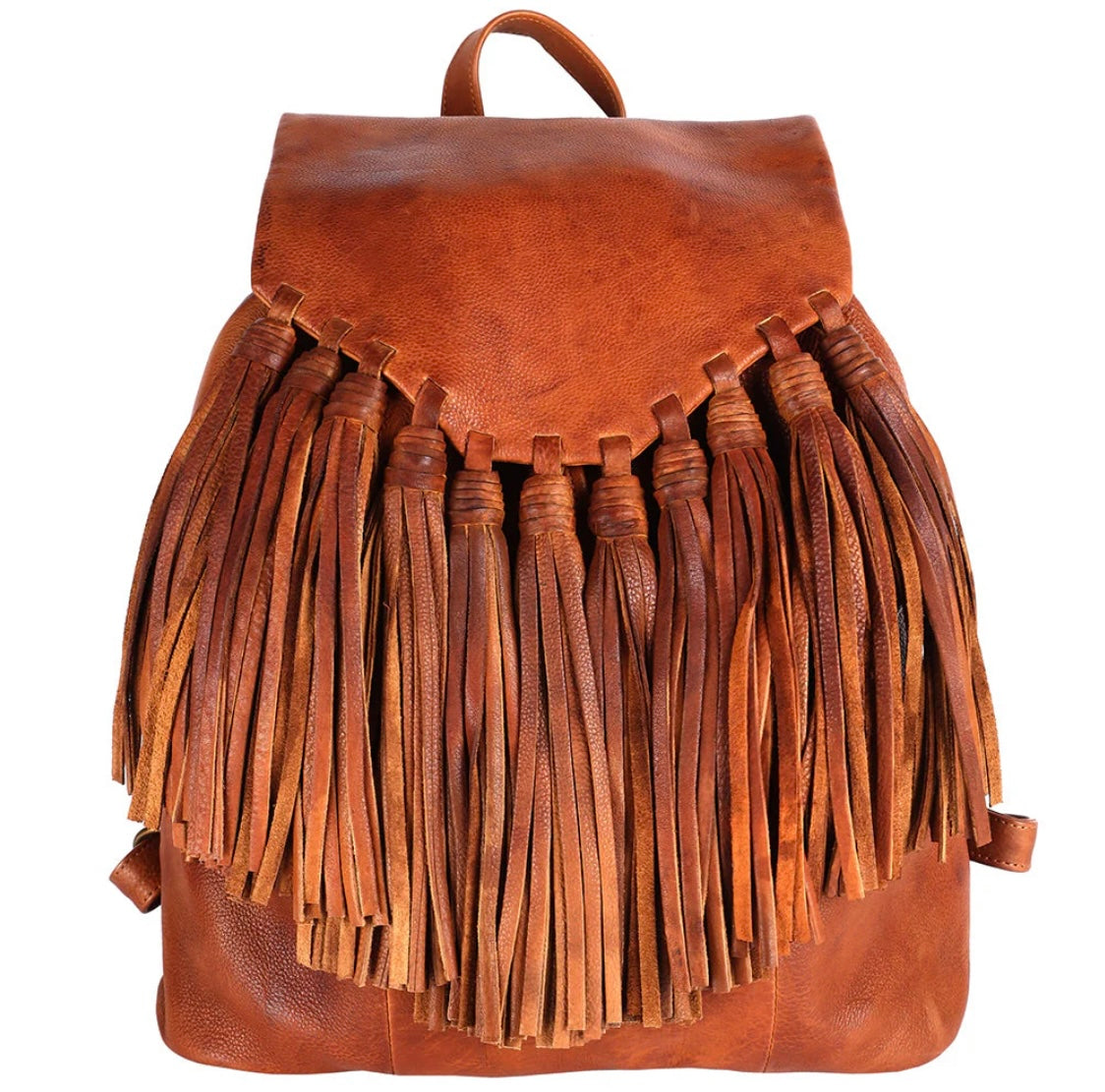 Urban Leather Fringe Backpack