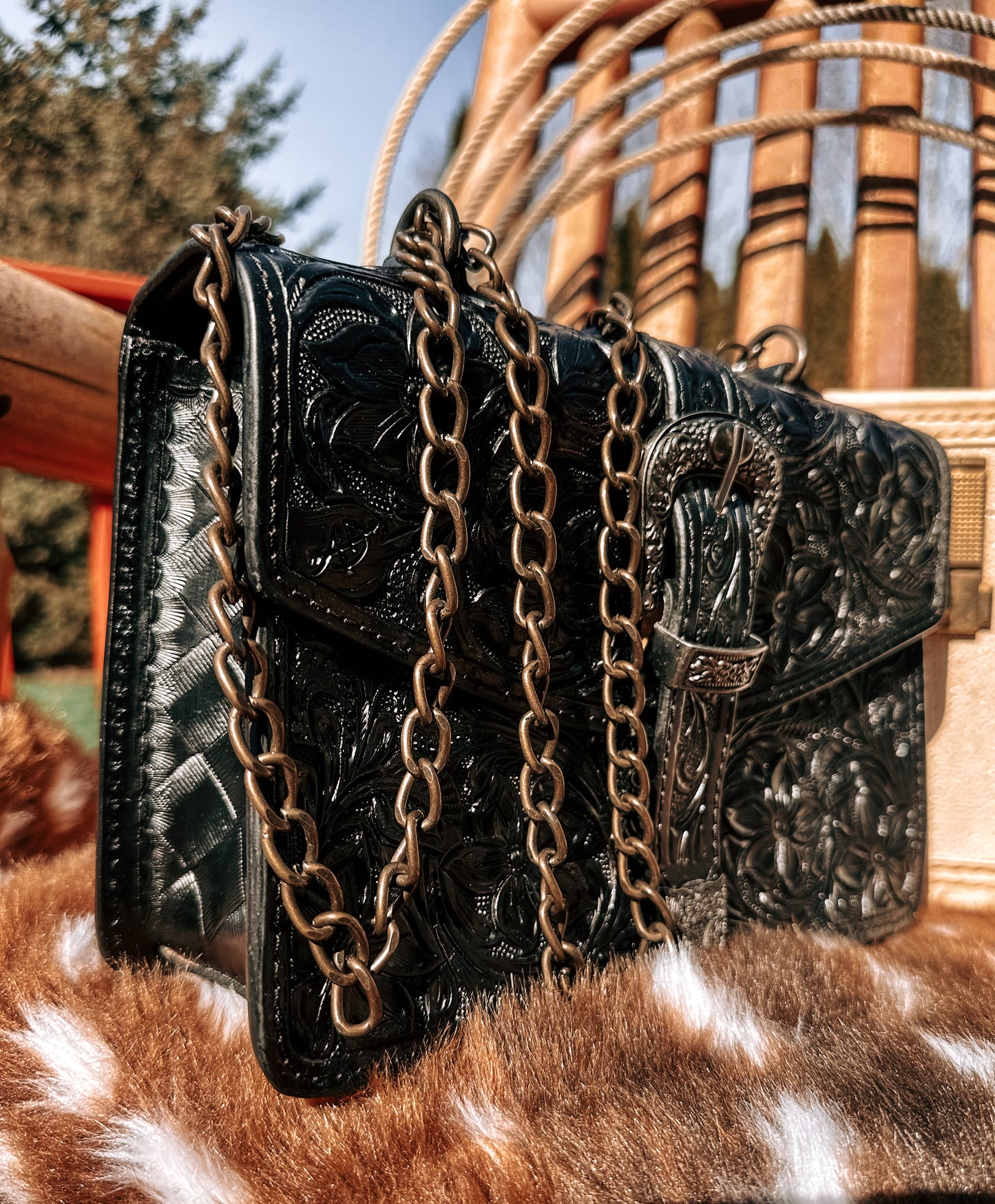 Boujee Cowgirl Tooled Leather Tote