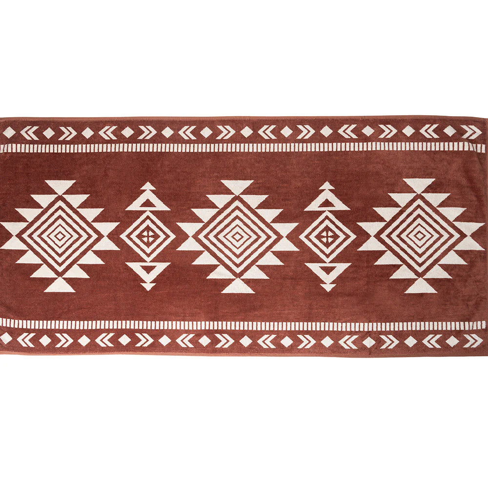 Rust Aztec Mesa Towel
