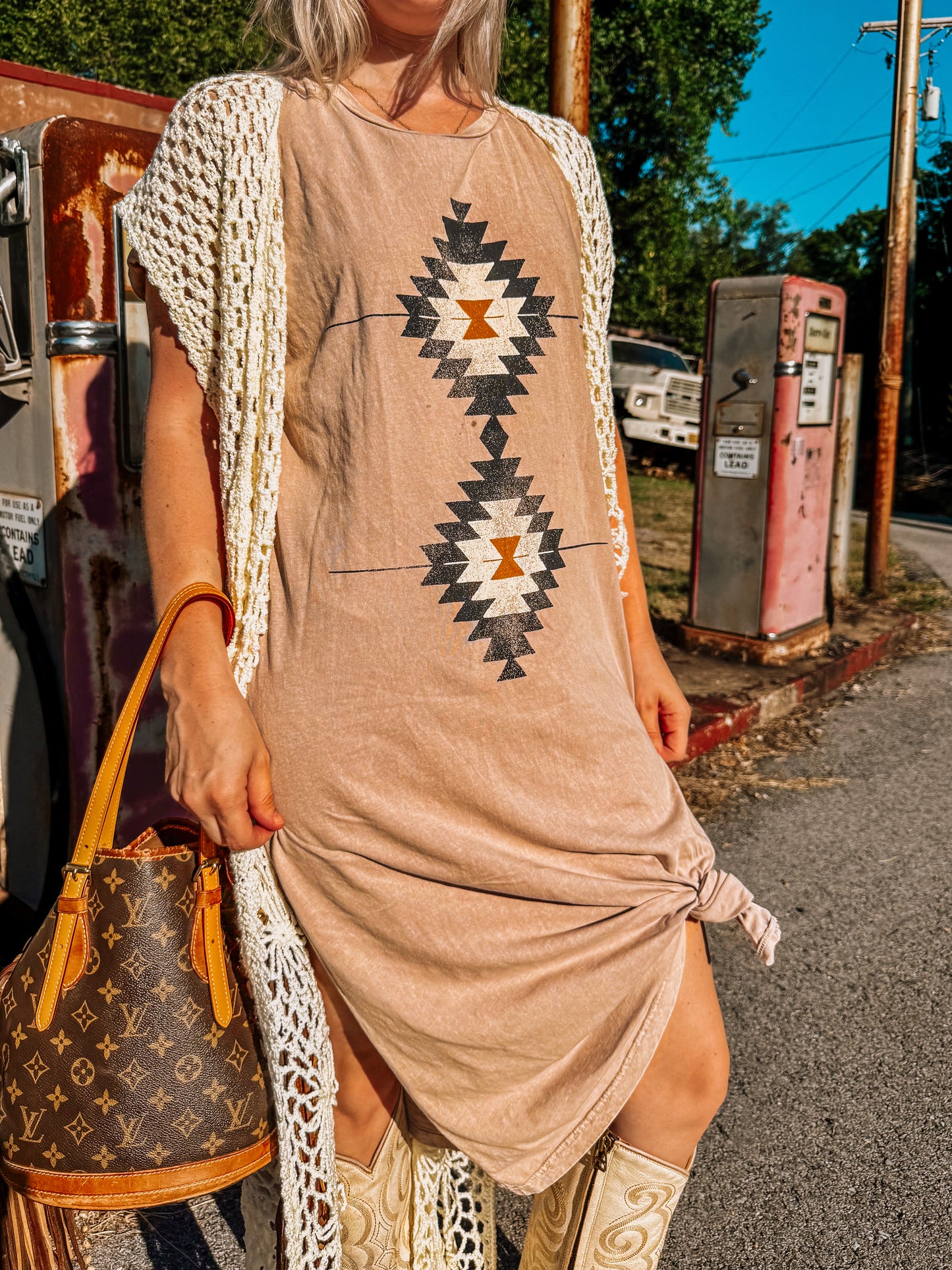 Aztec T-shirt Dress