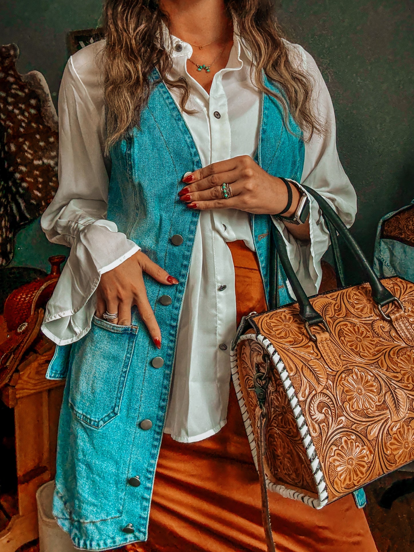 Denim Button Up Dress