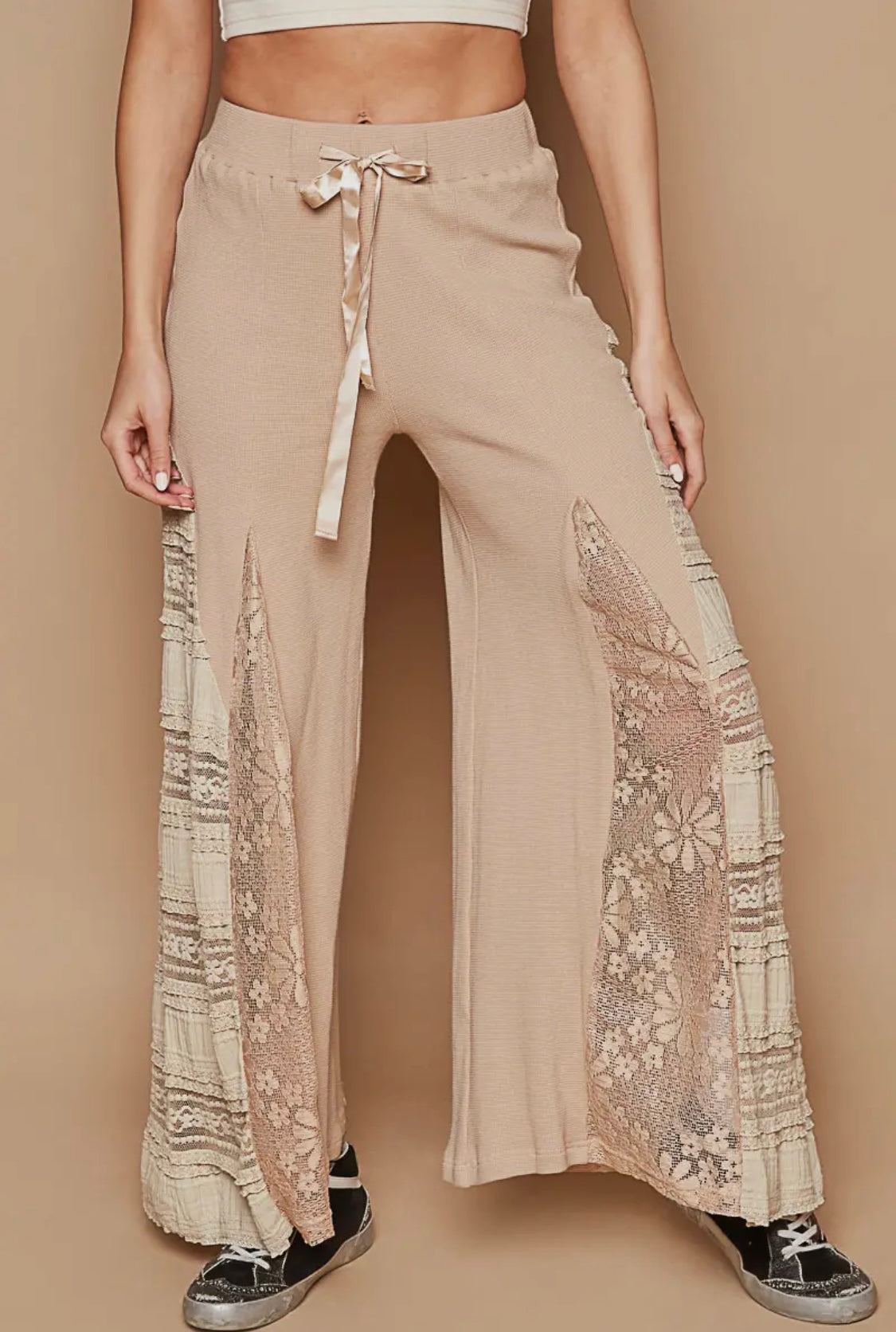 POL: Latte Lace Palazo Pants
