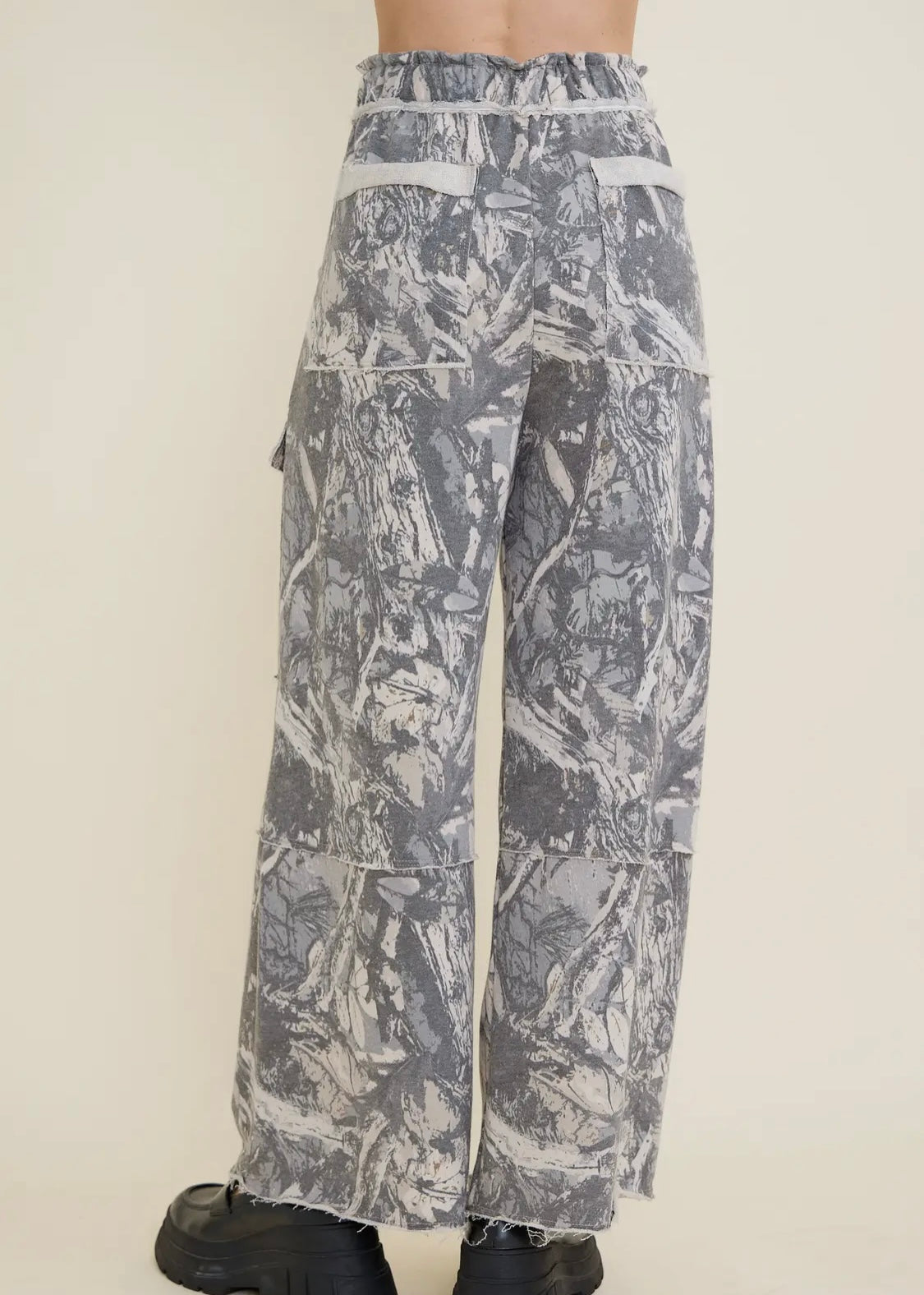 Tree Camo Flare Cargo Pants