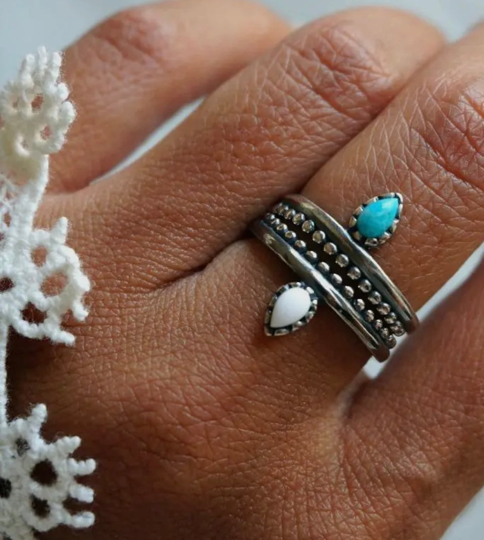 Authentic Dainty Turquoise Ring