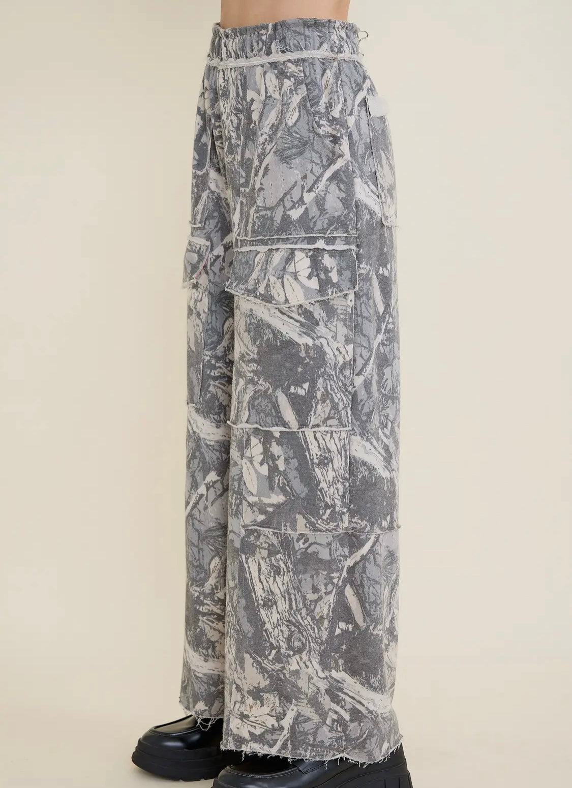 Tree Camo Flare Cargo Pants