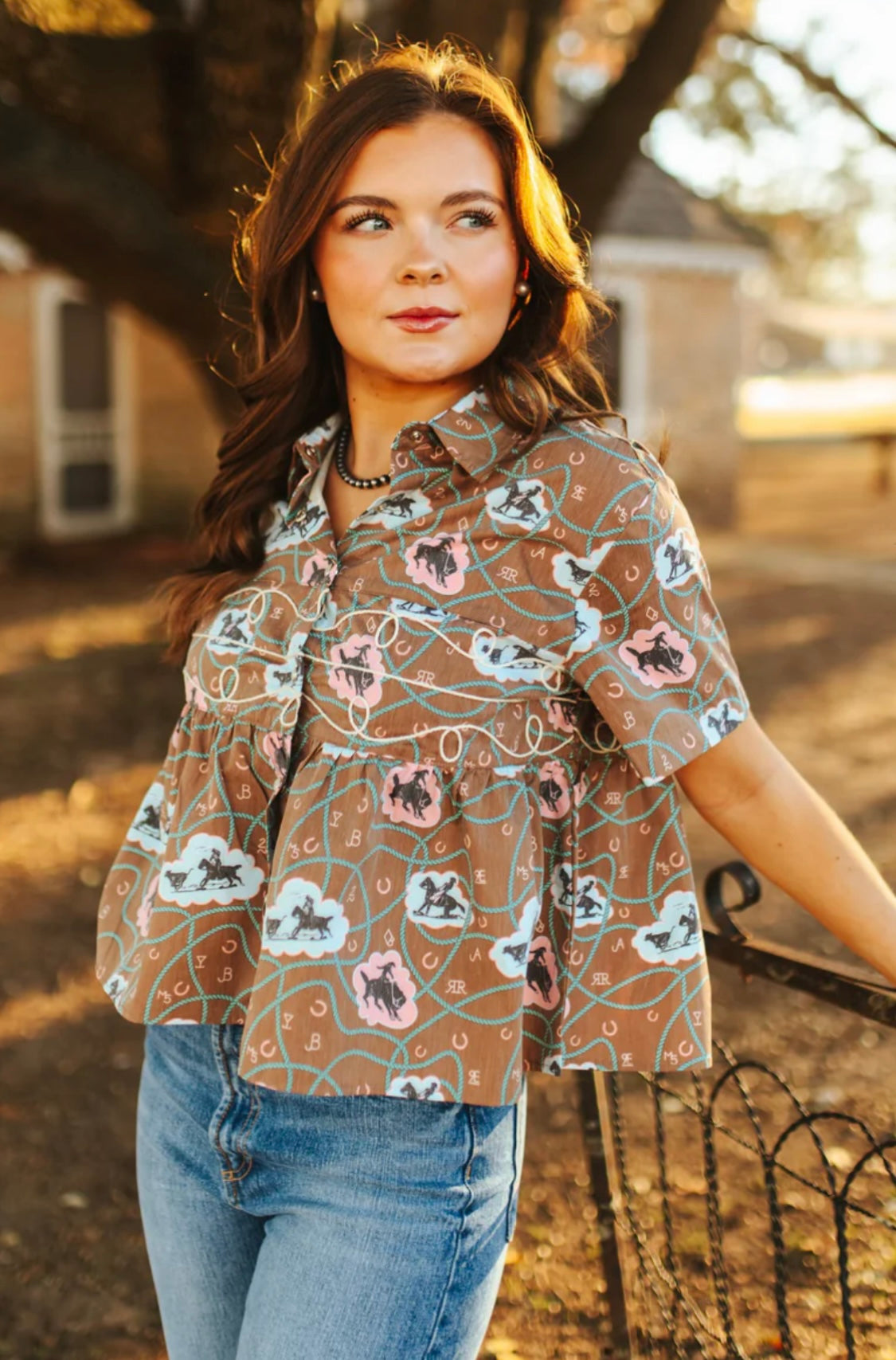 LOOPTY LOU BUBBLE BRONC TOP
