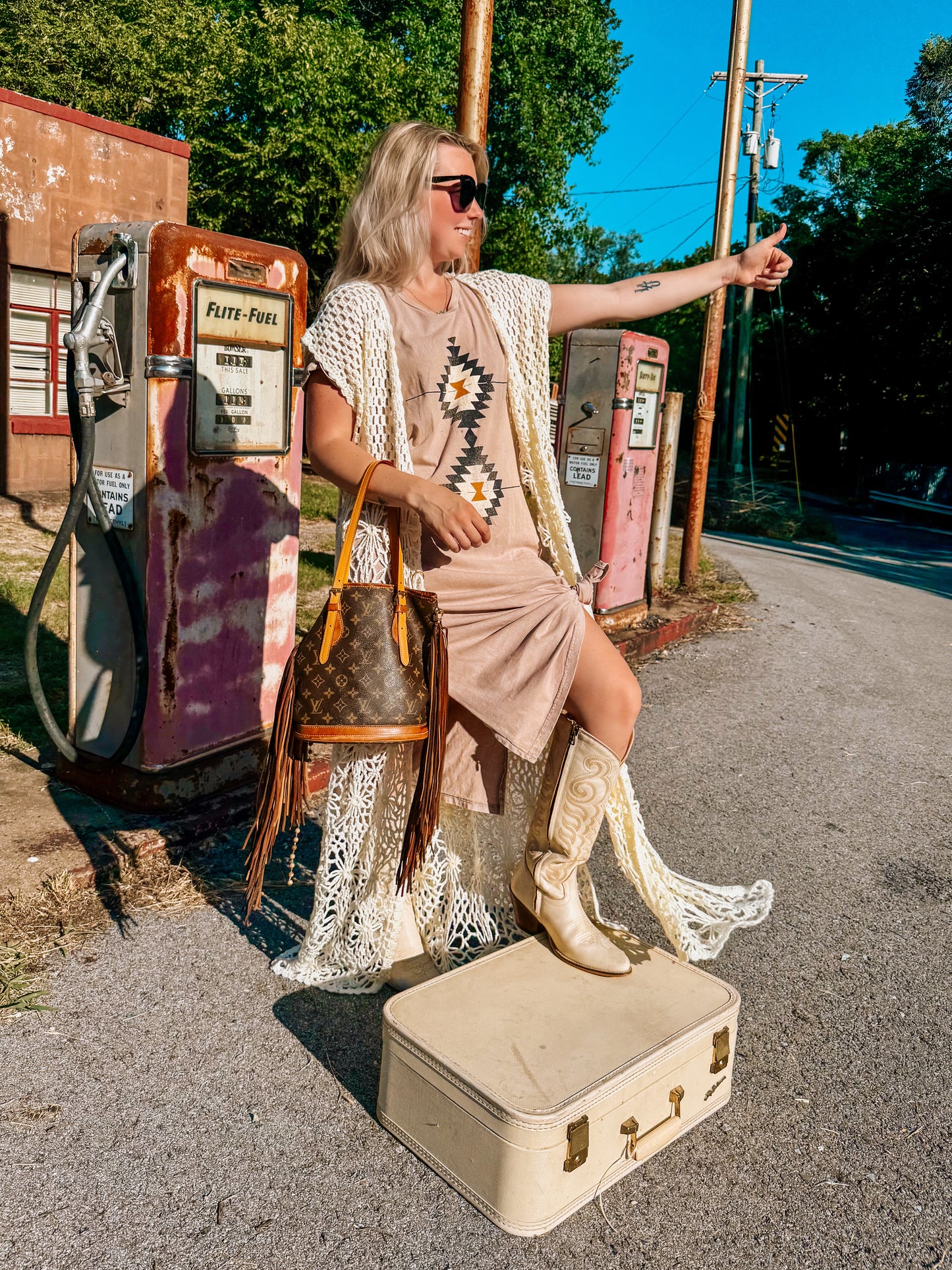 Aztec T-shirt Dress