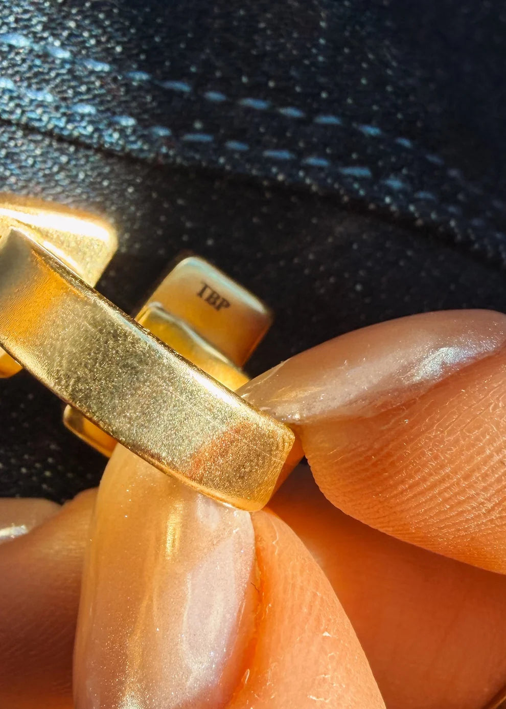 Amelia Authentic Gold TurquoiseAdjustable Ring