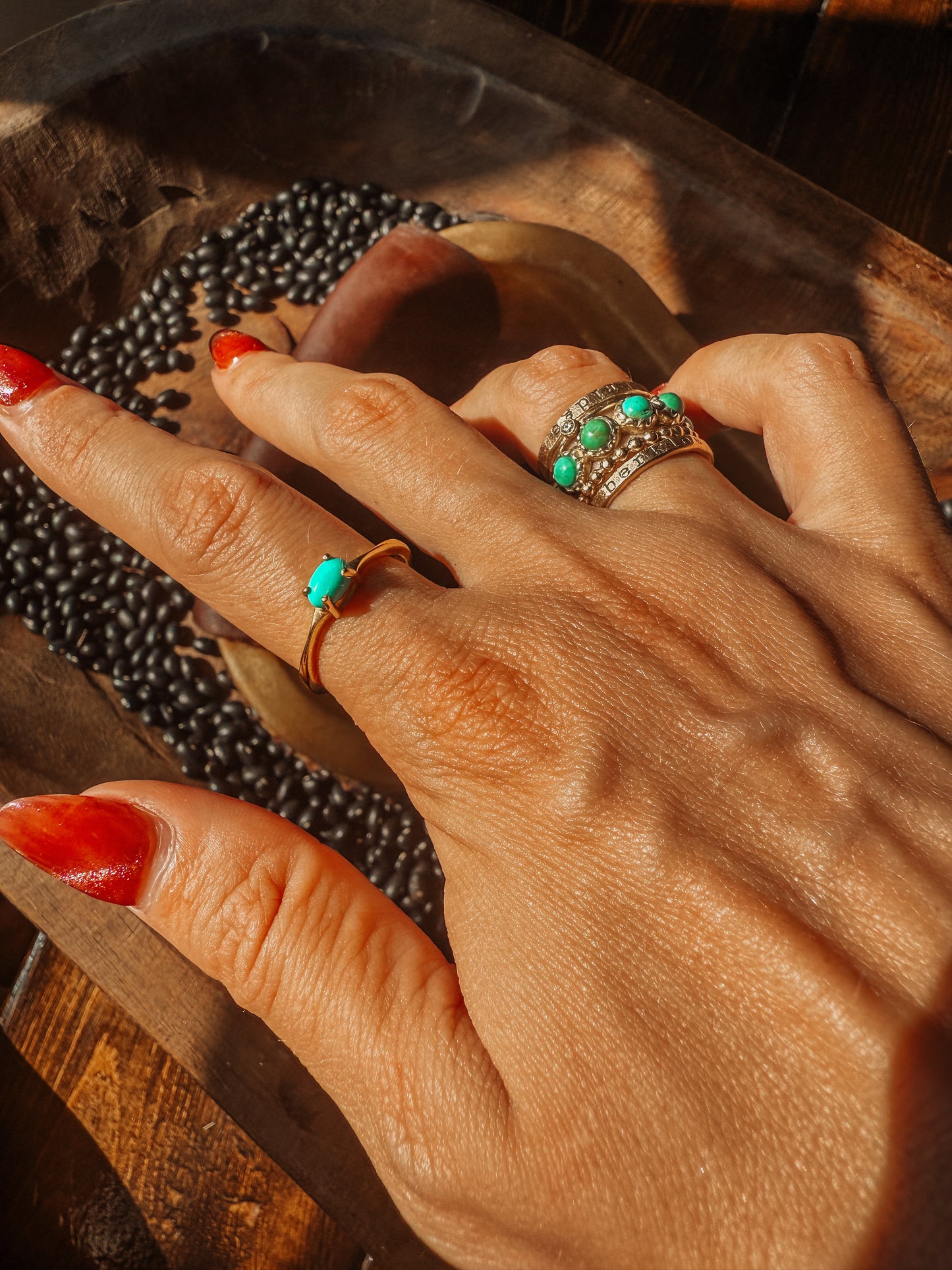 Raleigh Gold Turquoise Ring