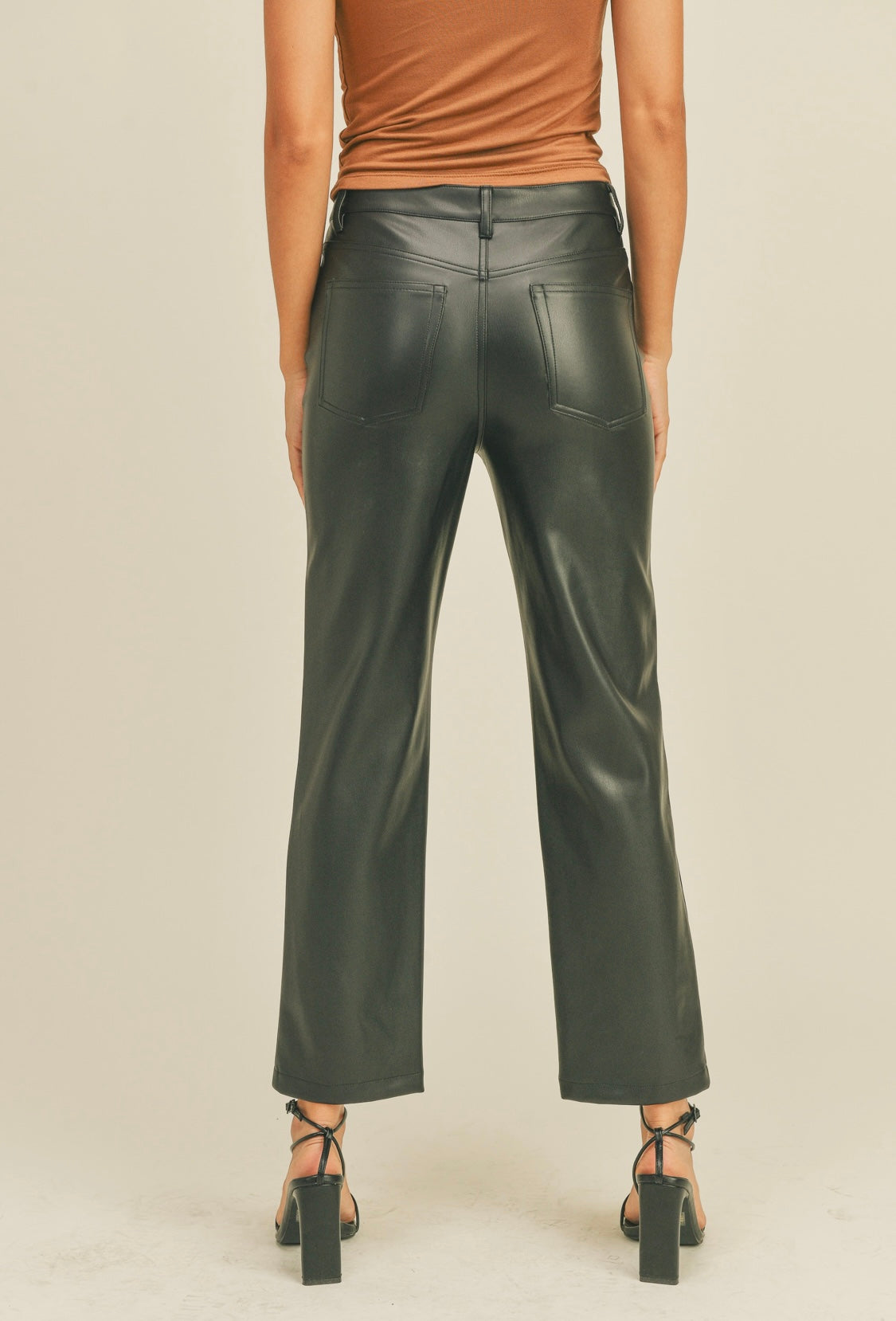 Biker Cowgirl Leather Pants (Black)