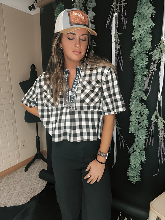 Farmers Market (Black Check print)