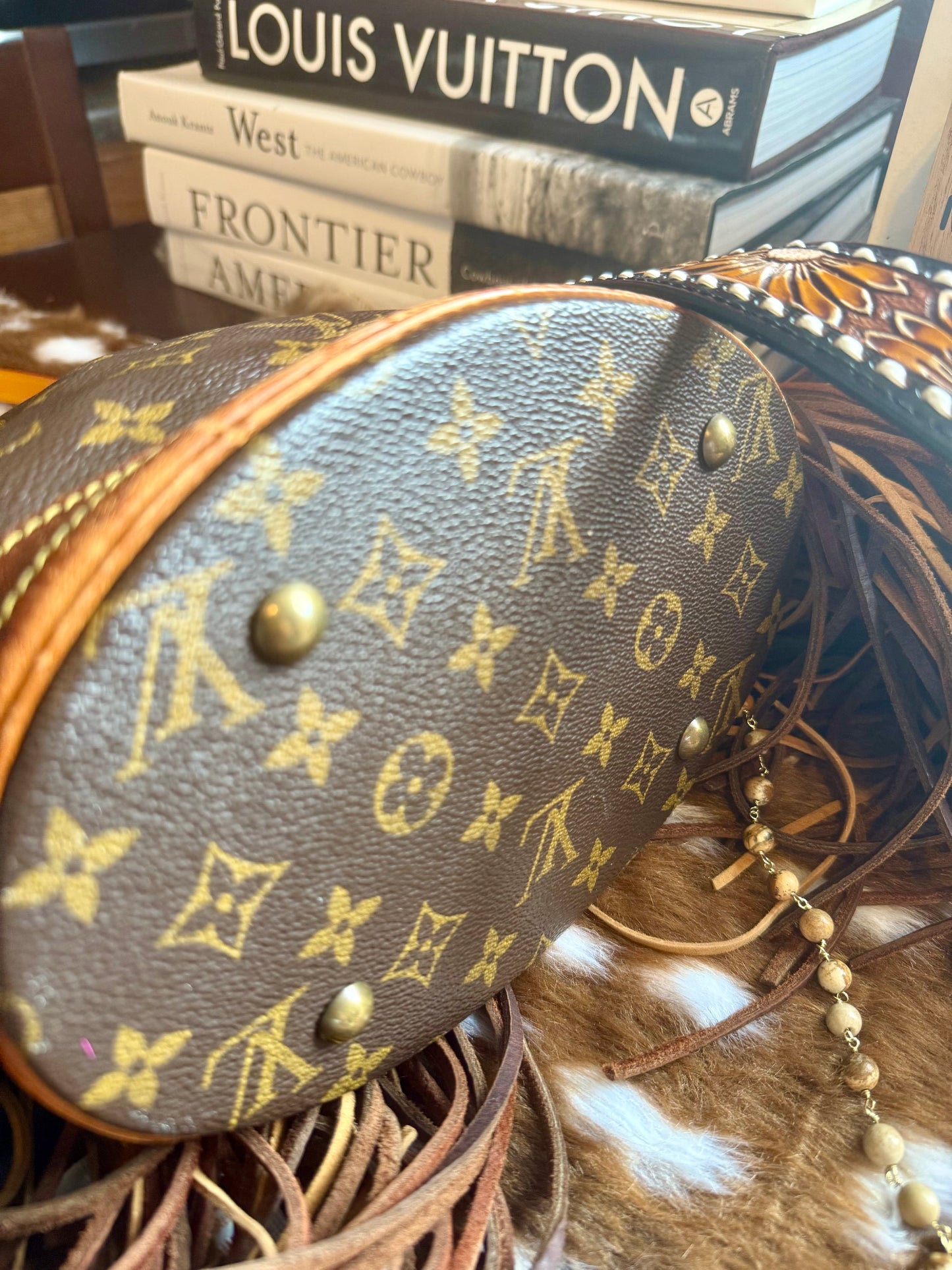 Western Boujee Louis Bucket Bag