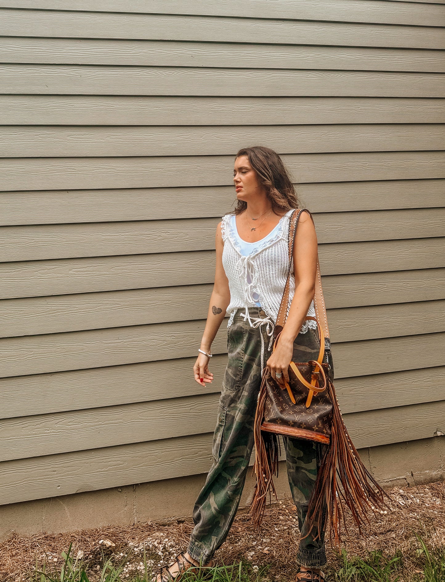 Western Boujee Louis Bucket Bag