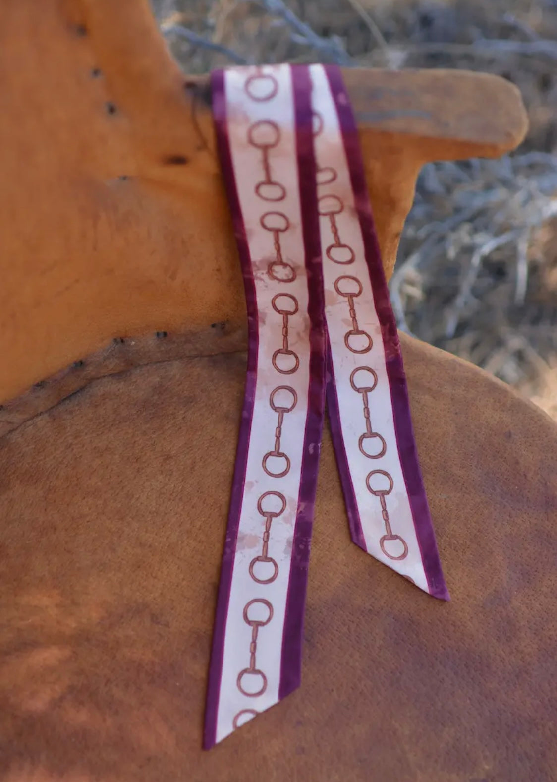 Show Day Dee Ring Snaffle Bit Silk Western Cowgirl Twilly Scarf