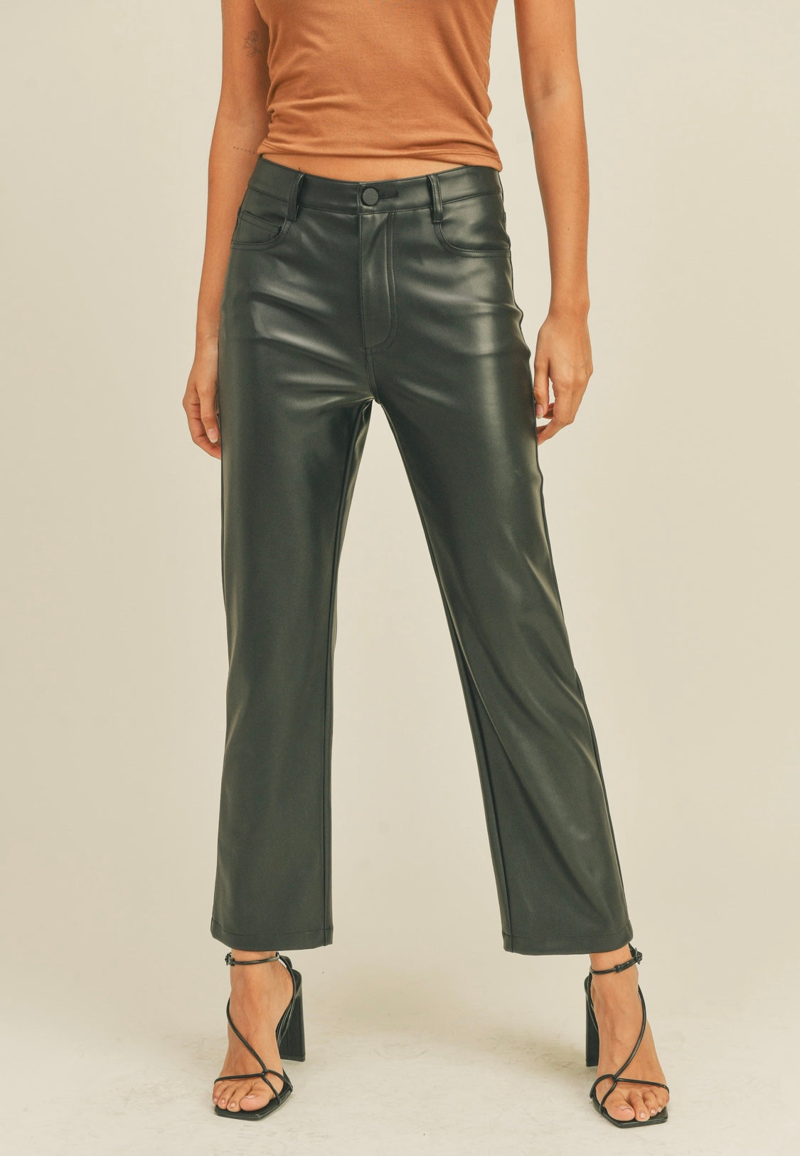 Biker Cowgirl Leather Pants (Black)