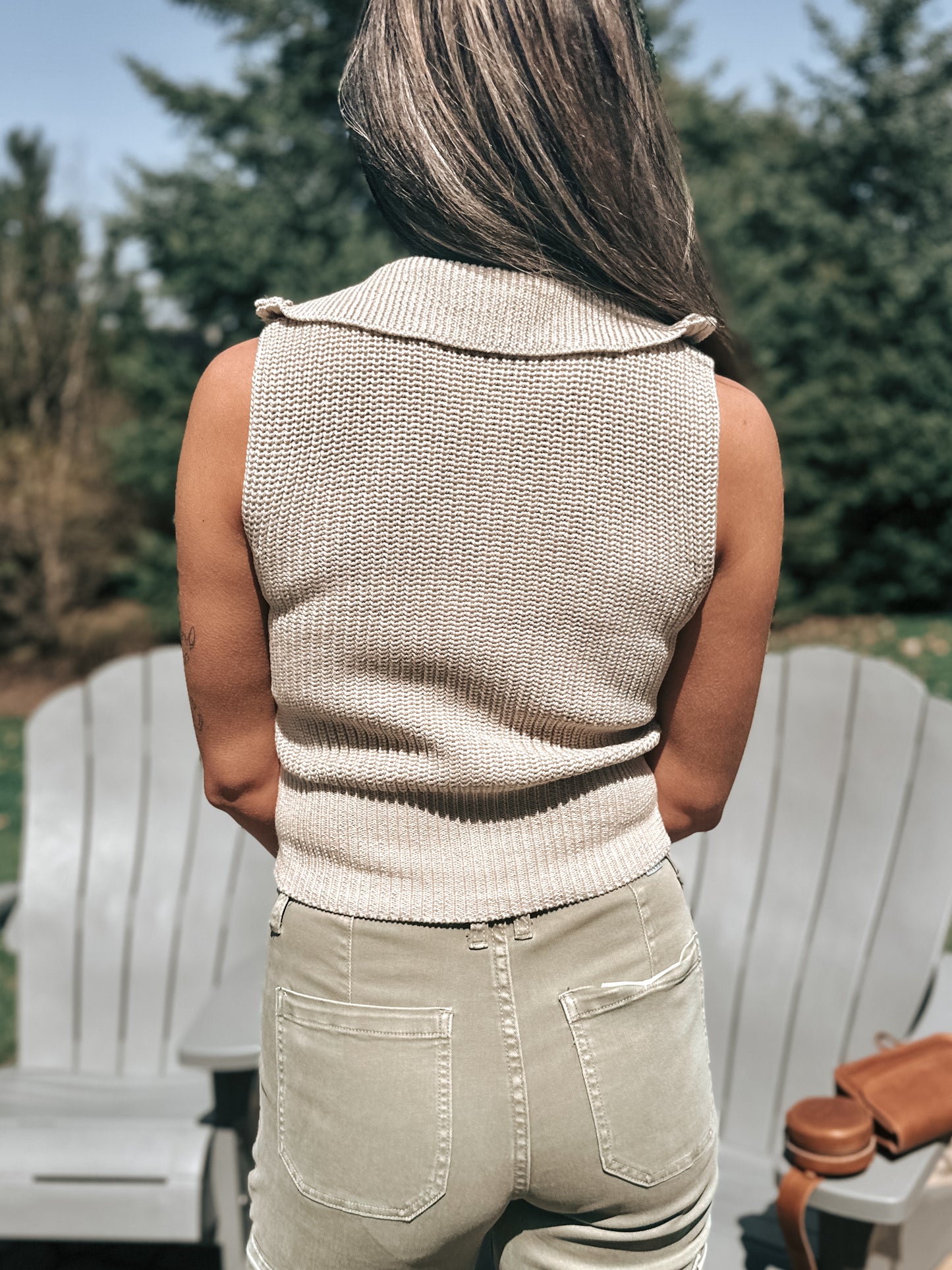 Half Zip Vest Tank