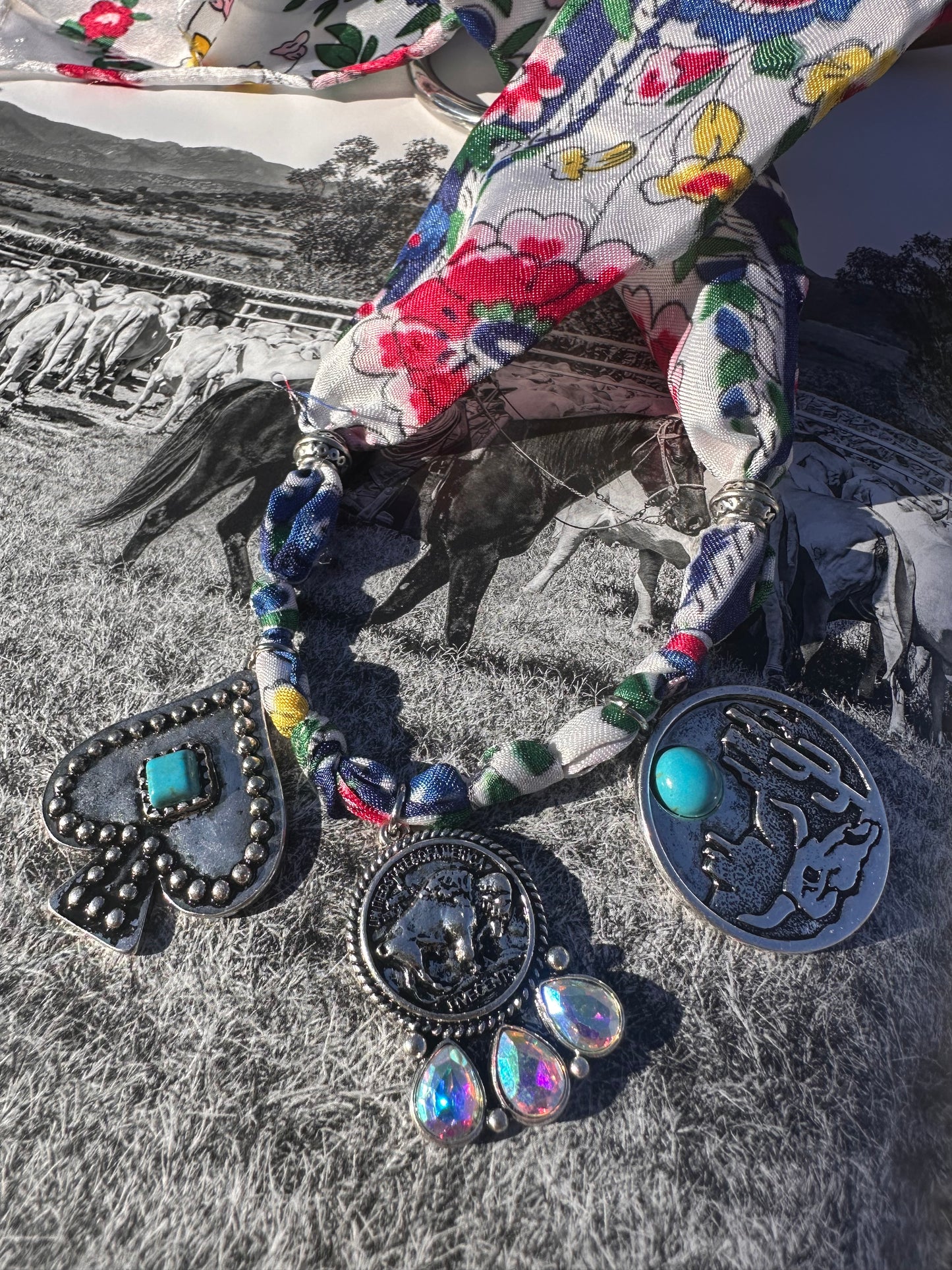 Bandanna Charm Necklace