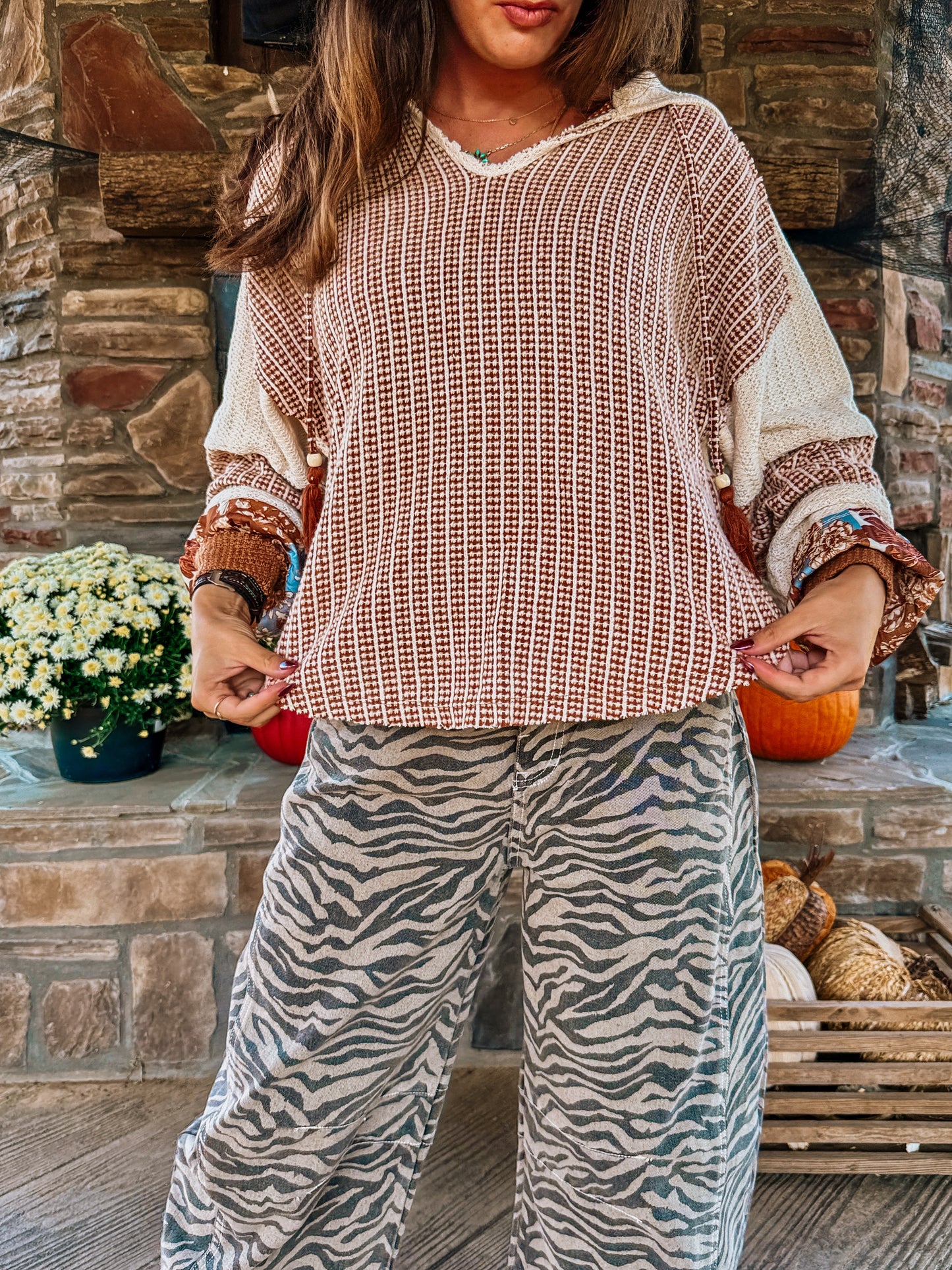 MISS ME: Pieced Crochet Hoodie