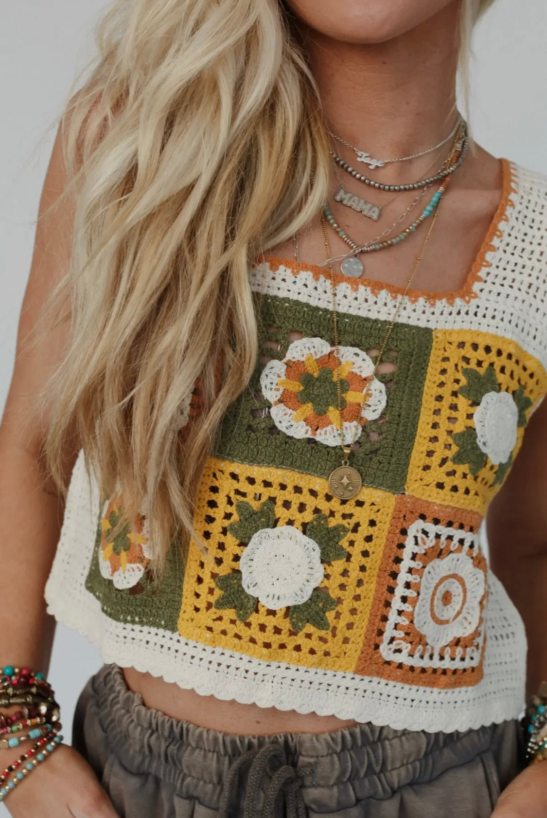 Faire & Square Crochet Top