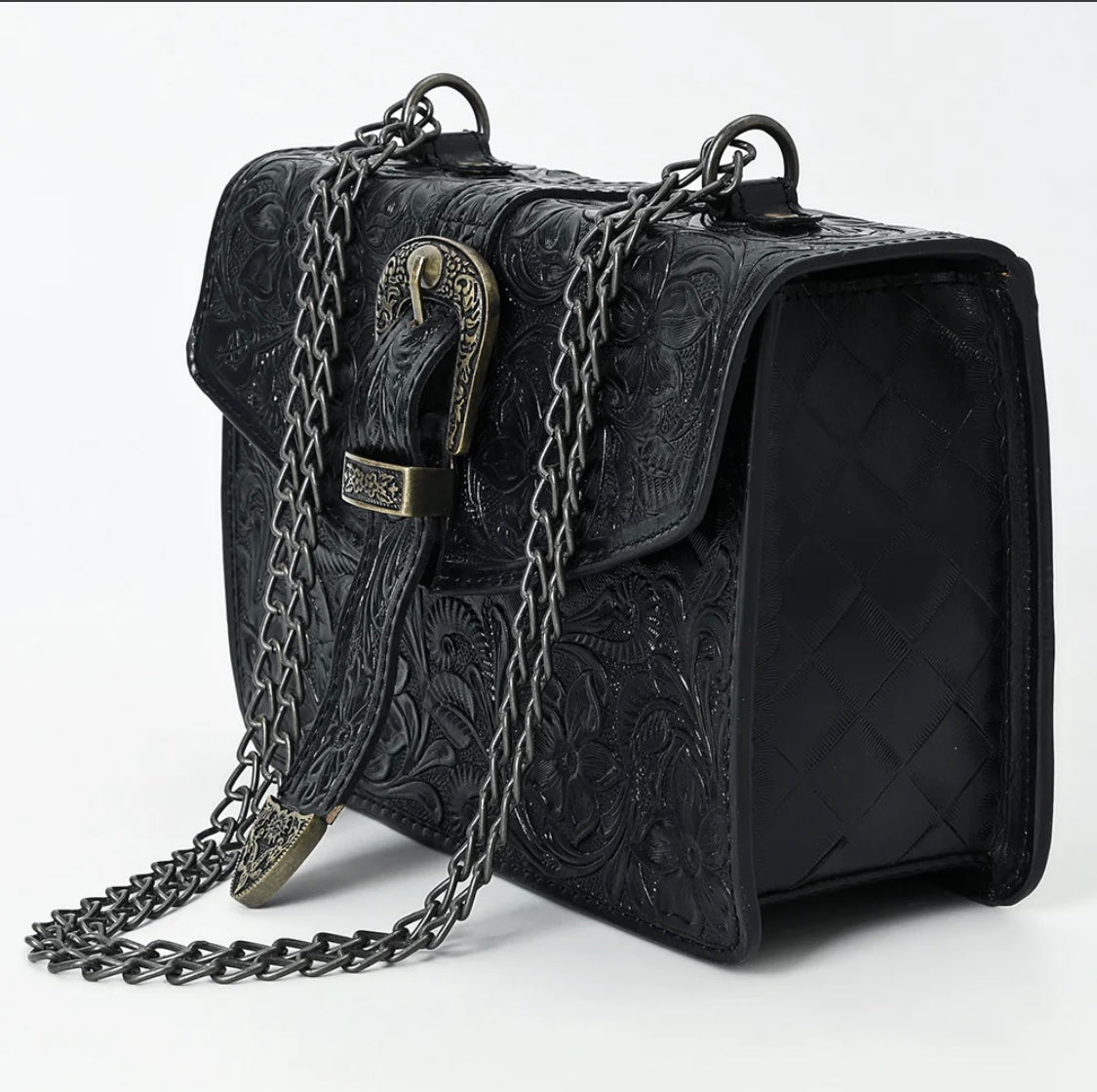 Boujee Cowgirl Tooled Leather Tote