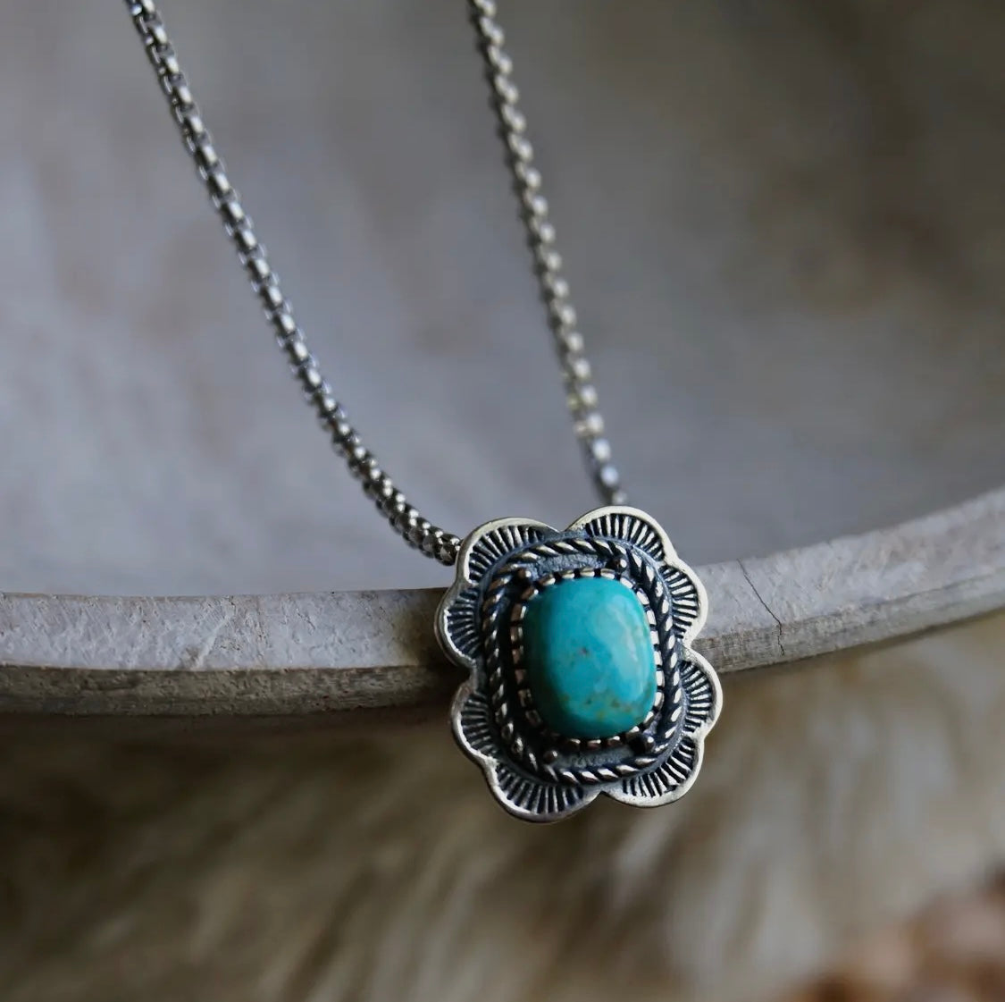 Authentic Turquoise Concho Necklace
