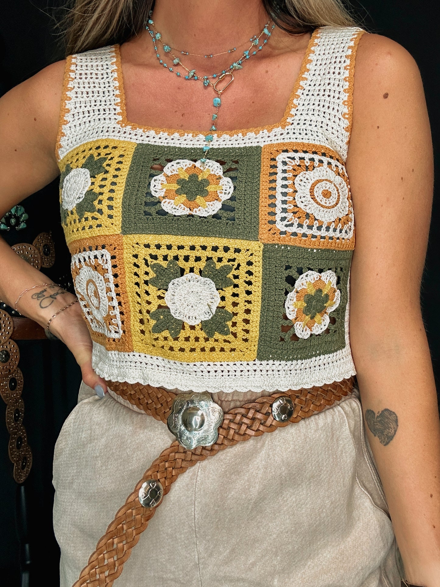 Faire & Square Crochet Top