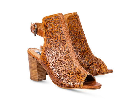 Old Money Tooled Leather Heels