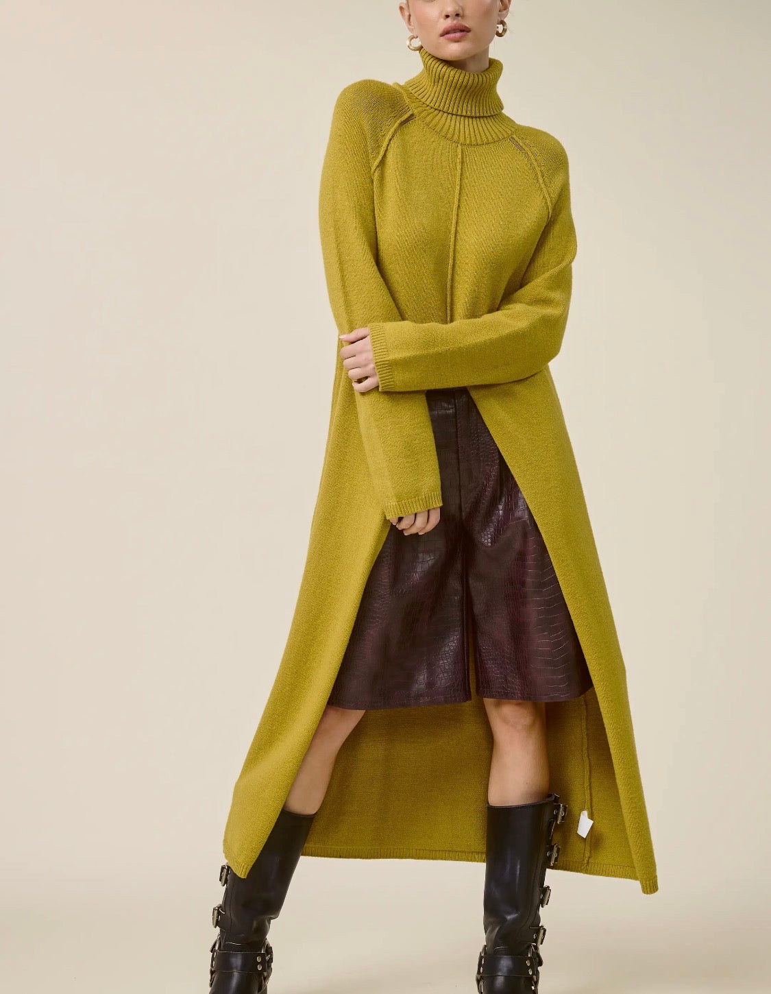 Chartreuse Drifter Maxi Sweater