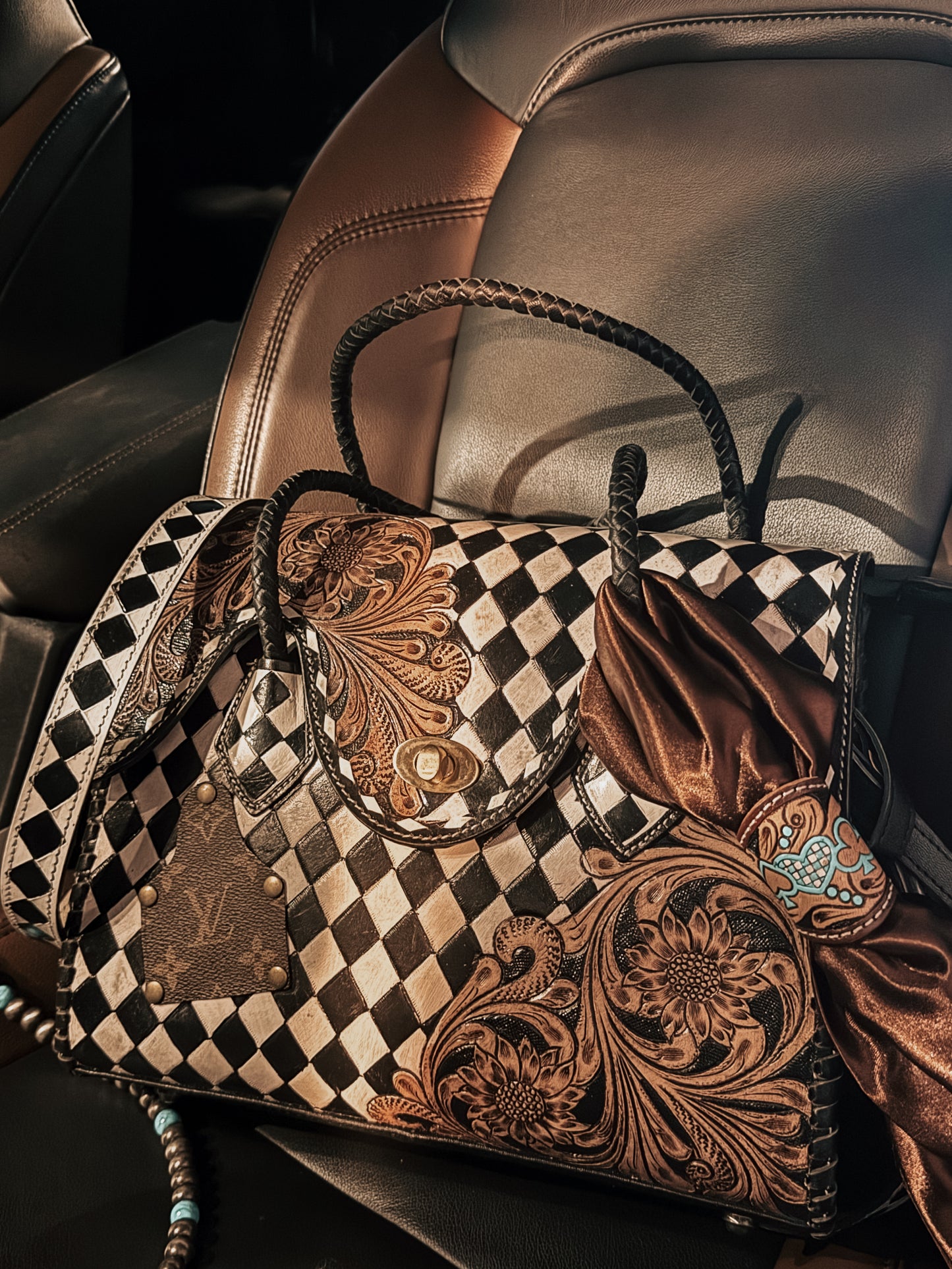 Boujee Checkered Tote