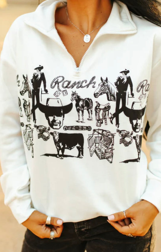 RANCHIN DAYS HALF ZIP
