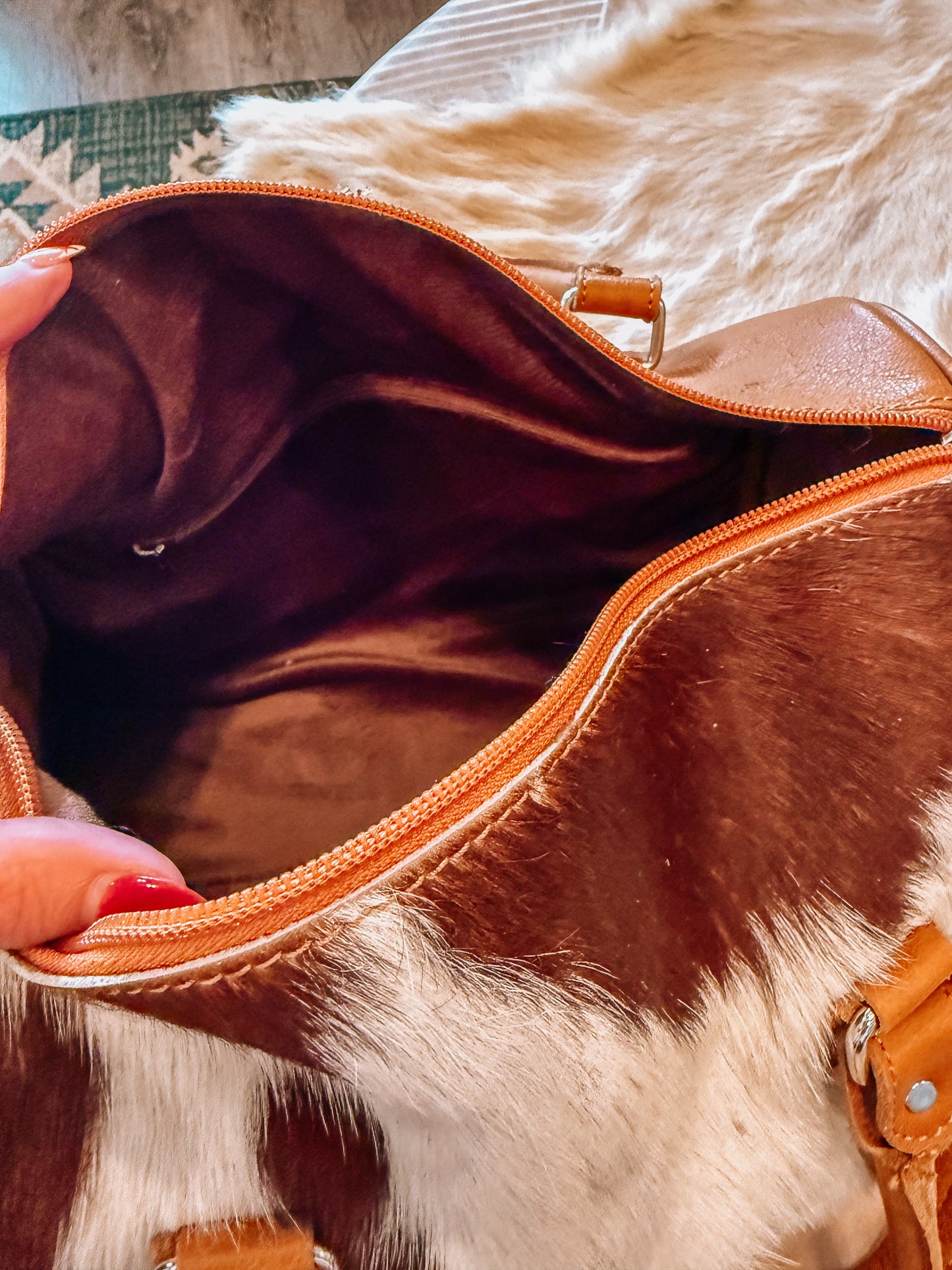Cowhide Speedy Tote