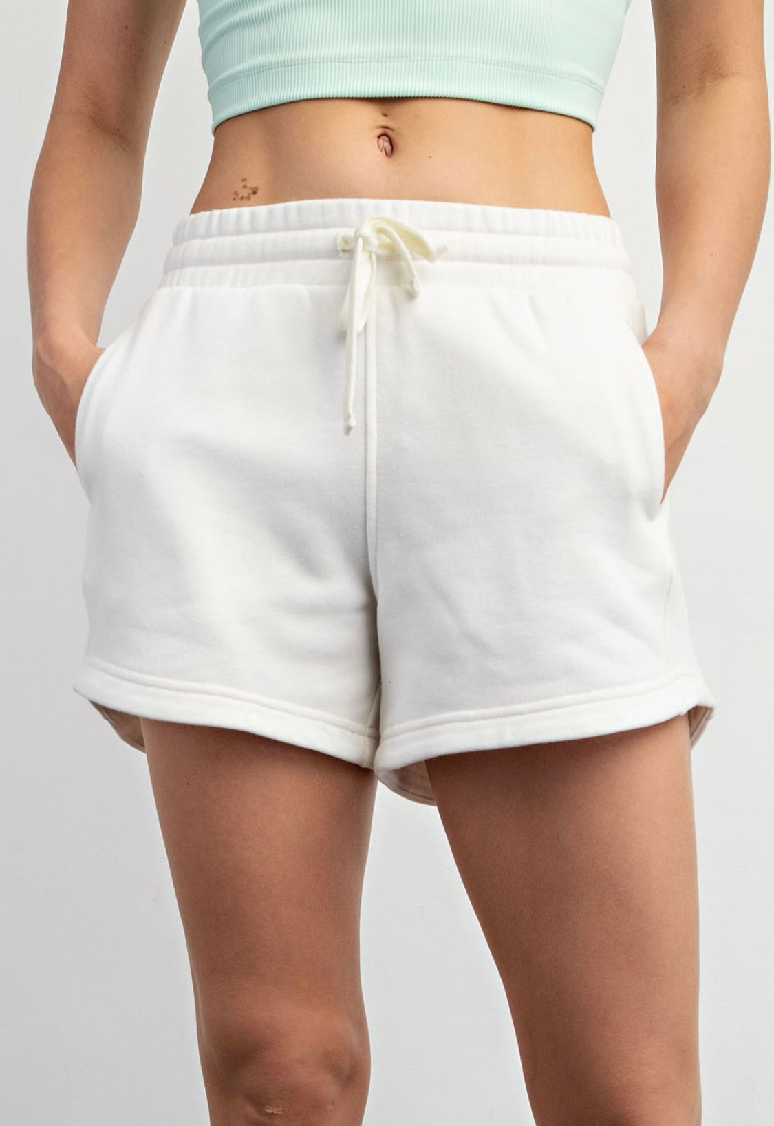 White Terry Shorts