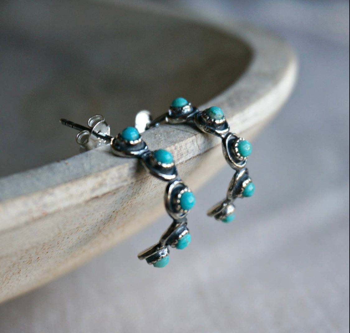 Sams Turquoise Hoops