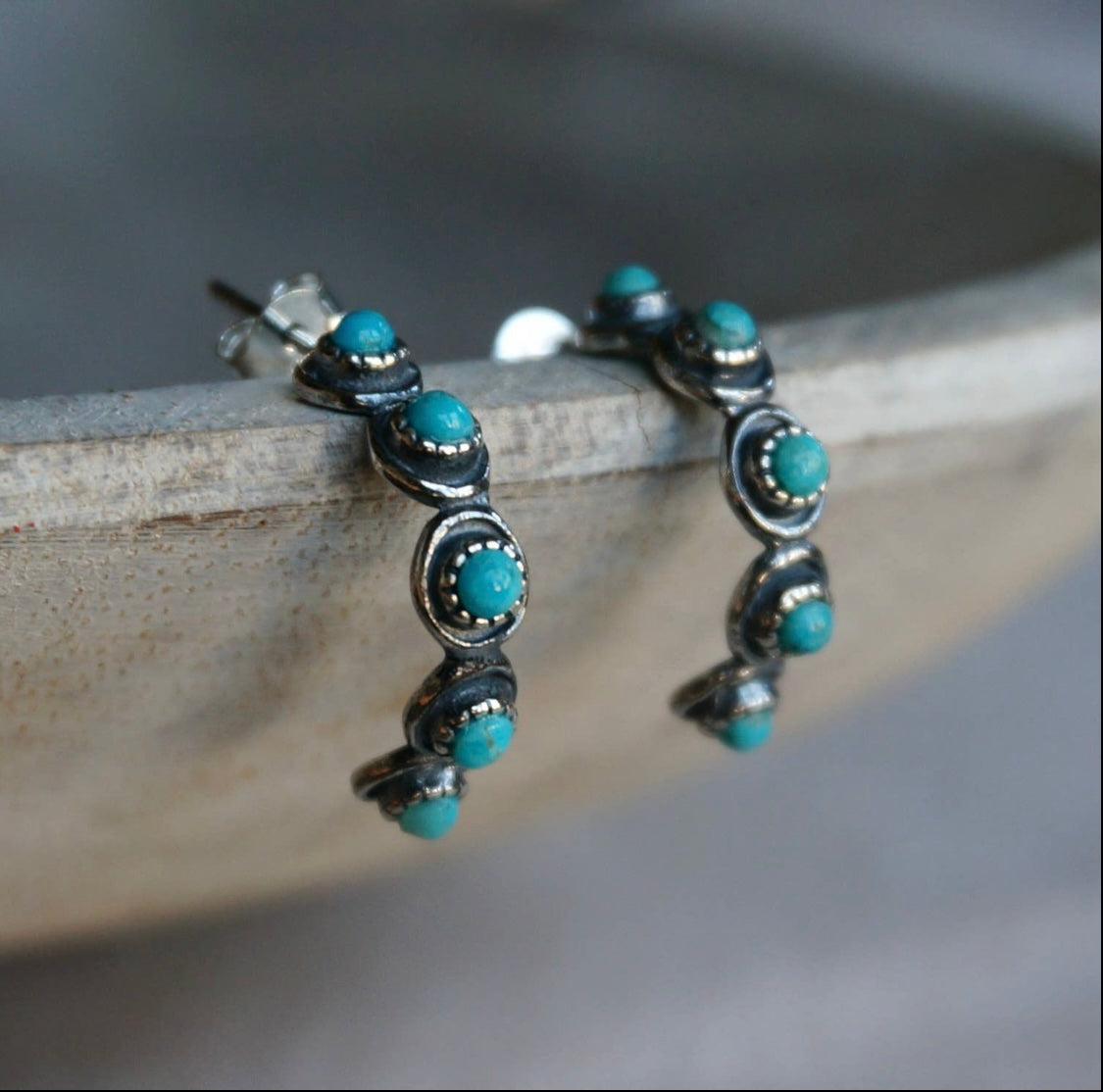 Sams Turquoise Hoops