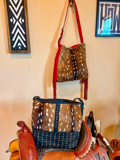 Red Axis Deer Leather Bag