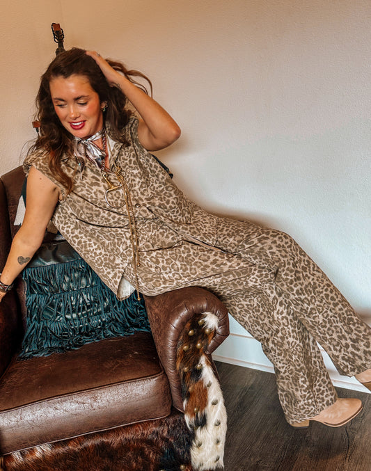 NFR Two piece leopard Set