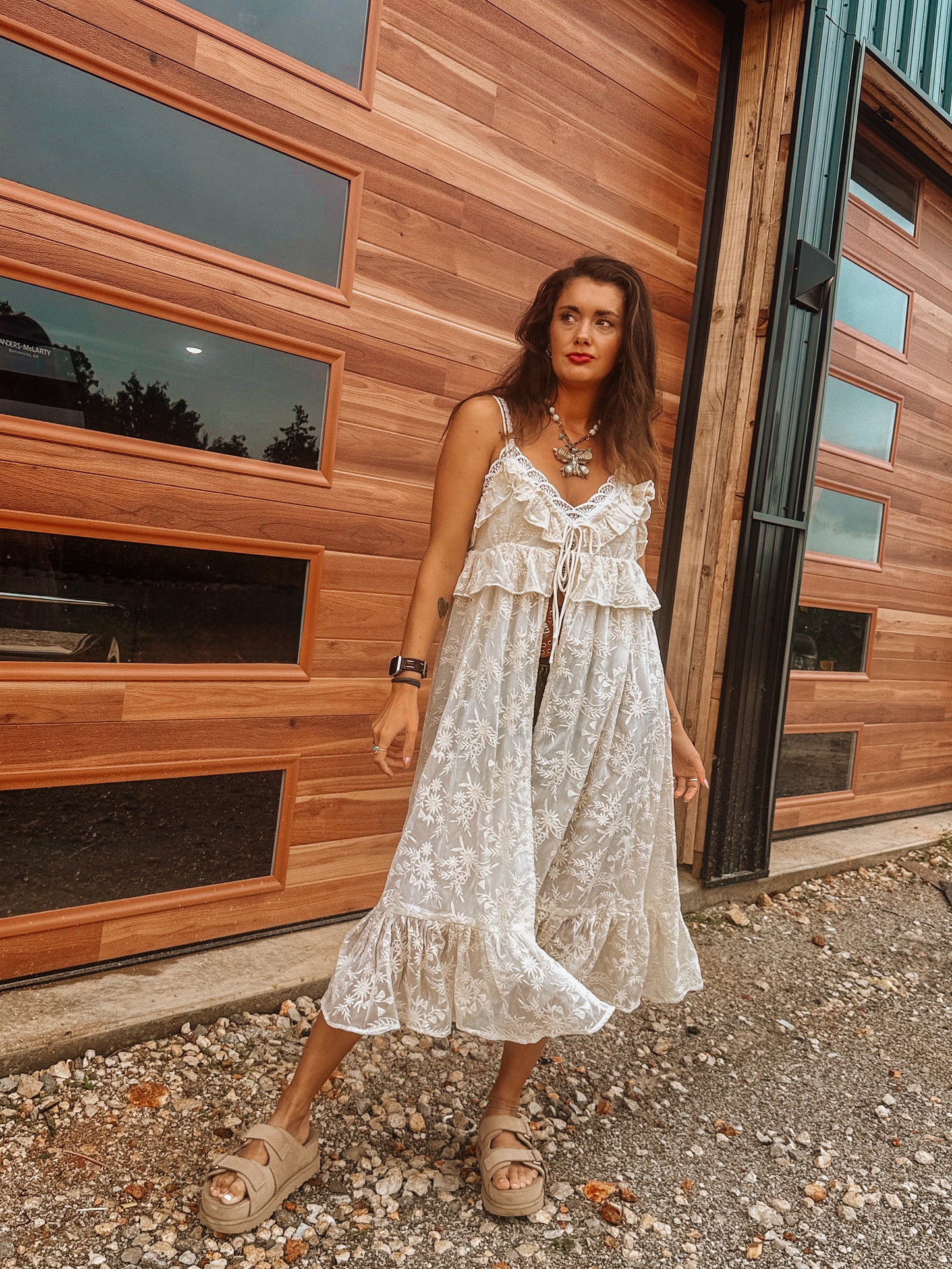 SageBush Floral Lace Shirt Cover up